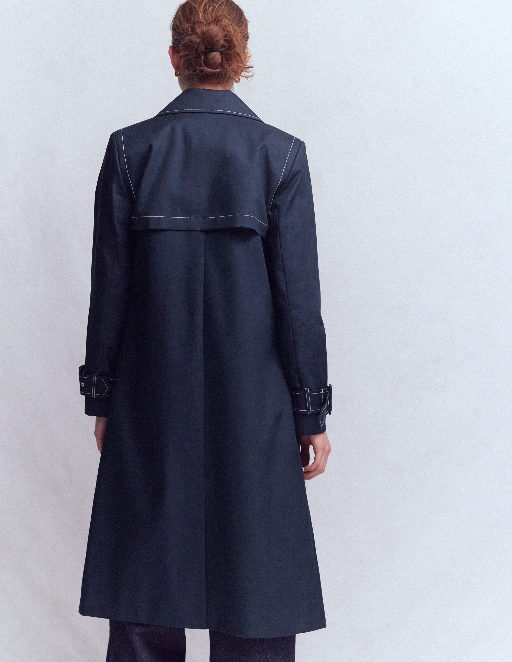 Double Breasted Trench - Navy | Boden USA