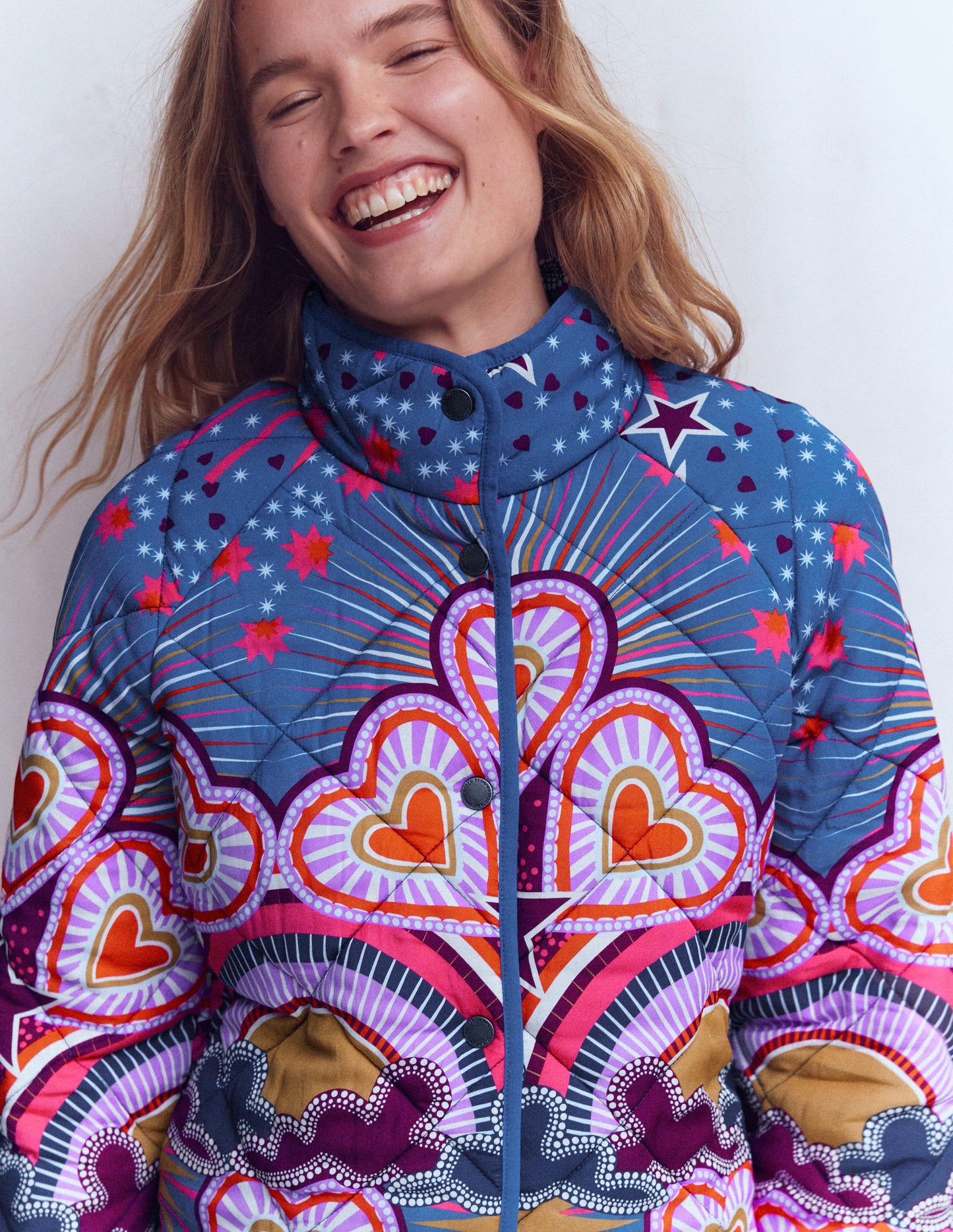 Printed Quilted Jacket-Multi, Conversational