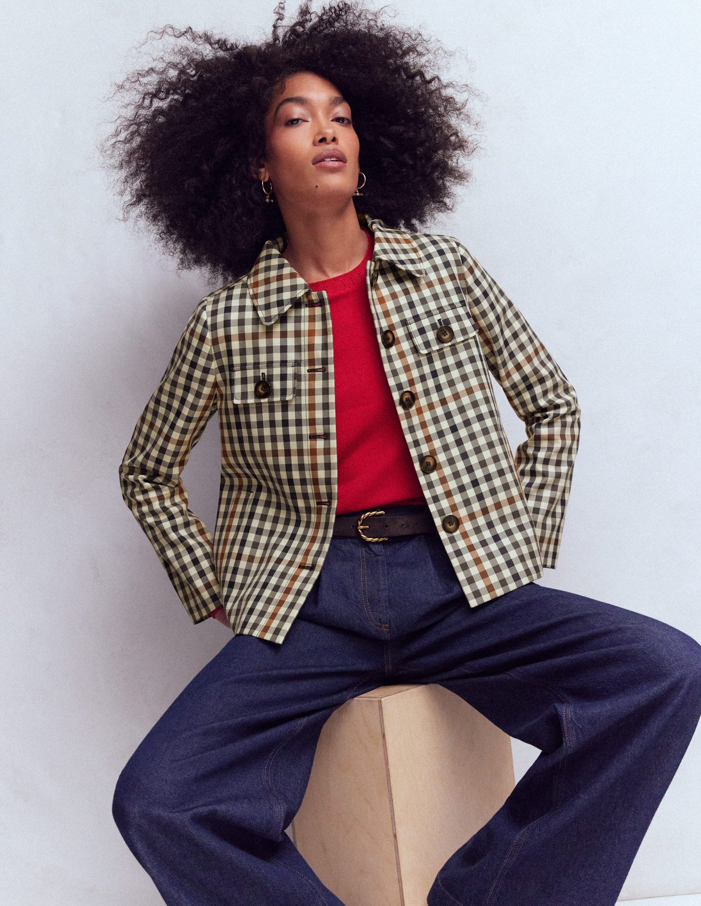 Gloucester Mac-Grey, Brown Multigingham