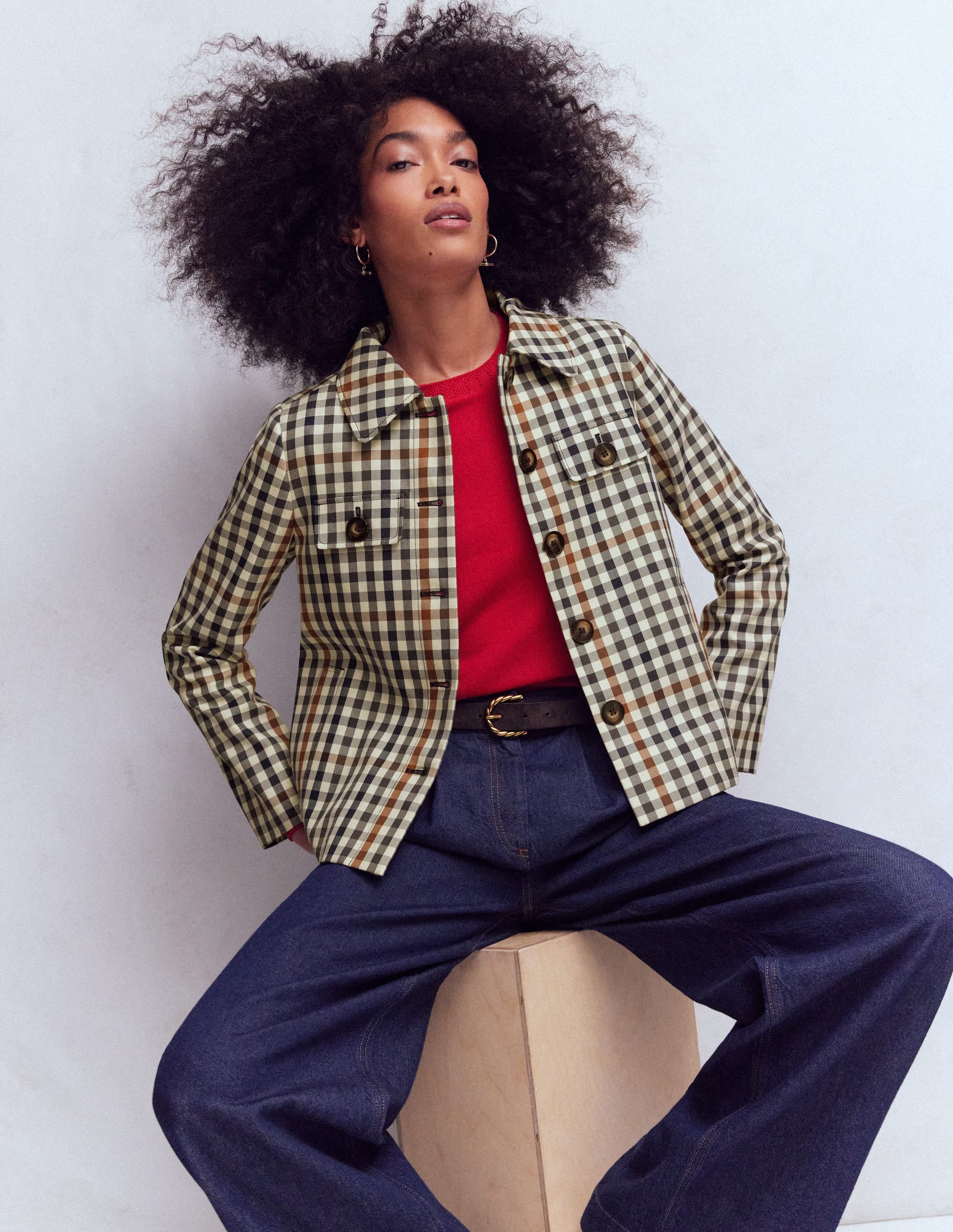 Gloucester Mac-Grey, Brown Multigingham - Image 1