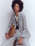 Woodbridge Relaxed Blazer-Blue and Ivory Stripe
