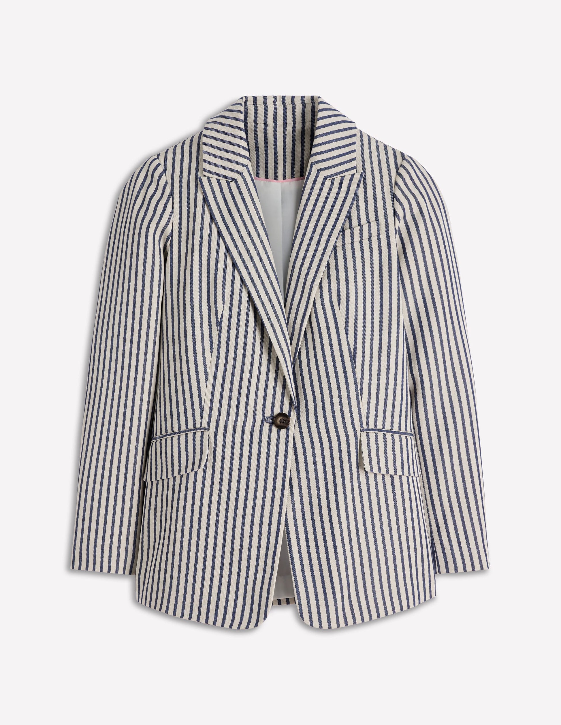 Woodbridge Relaxed Blazer-Blue and Ivory Stripe-7