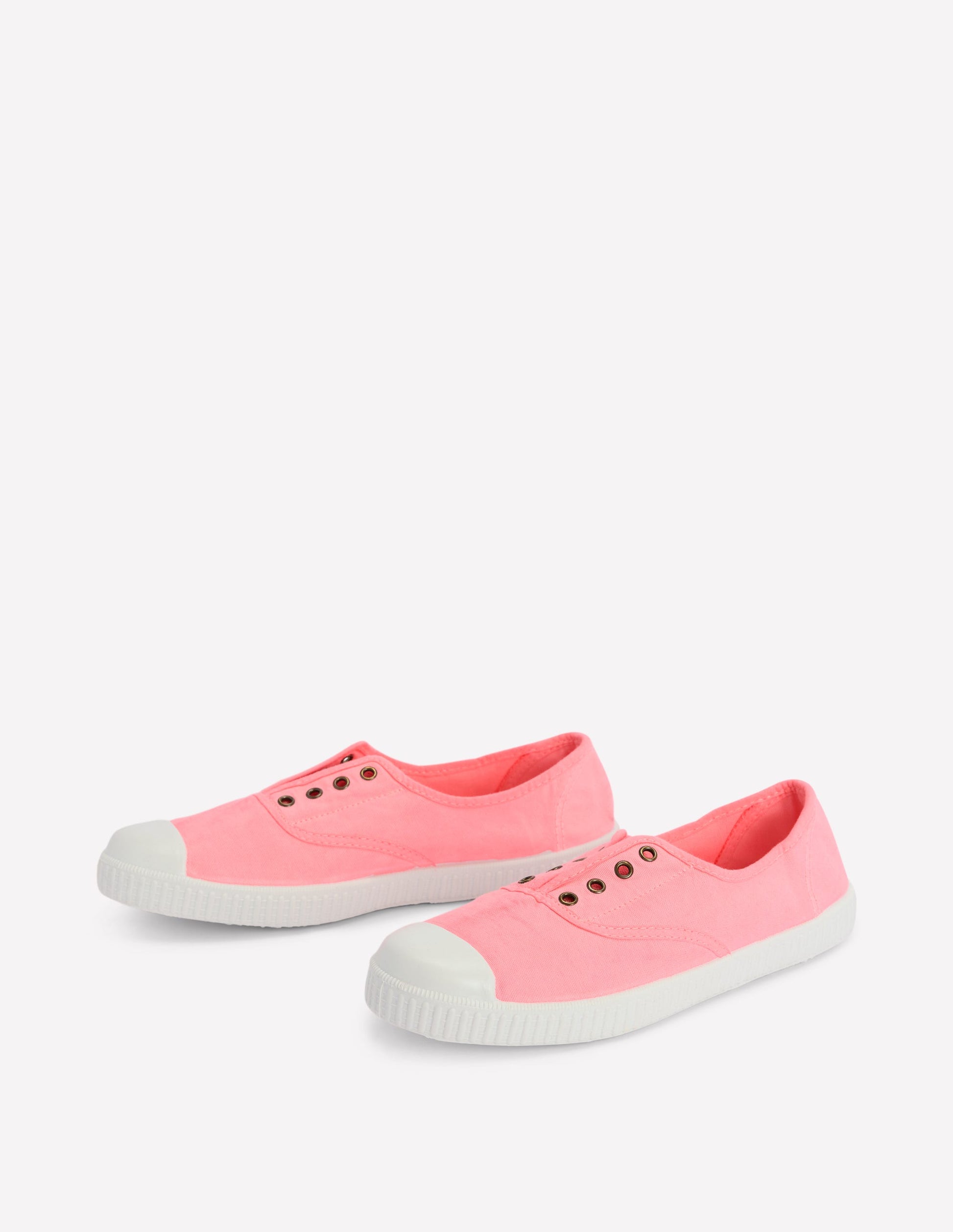 Laceless Canvas Plimsoll-Spring Blossom Pink-3