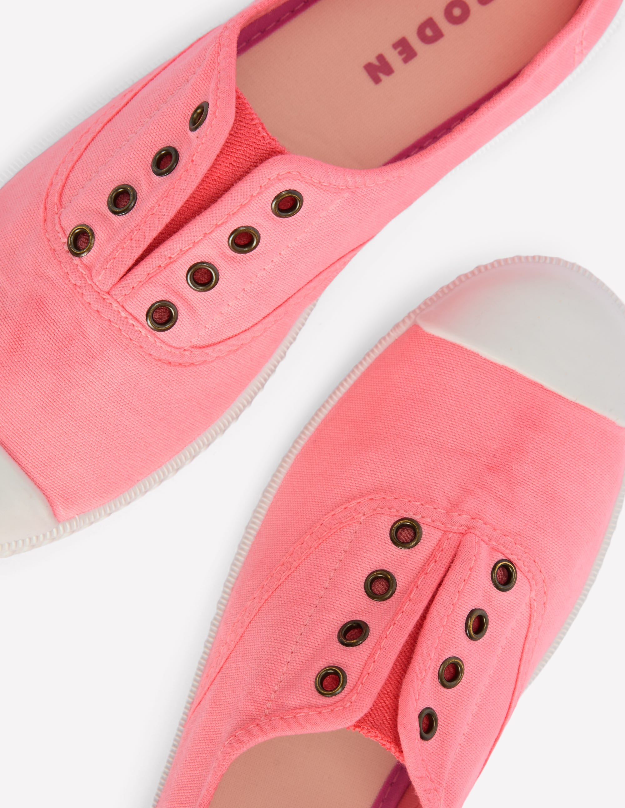 Laceless Canvas Plimsoll-Spring Blossom Pink - Image 4