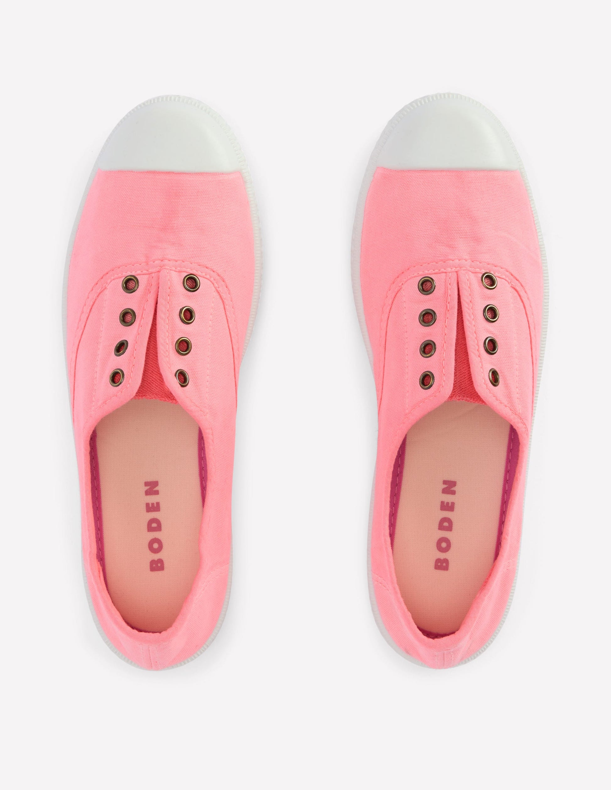 Laceless Canvas Plimsoll-Spring Blossom Pink-5