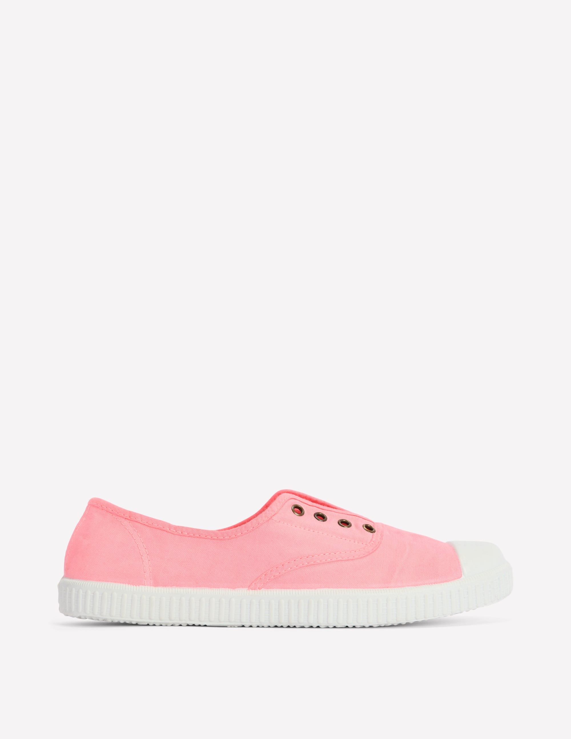 Laceless Canvas Plimsoll-Spring Blossom Pink - Image 1
