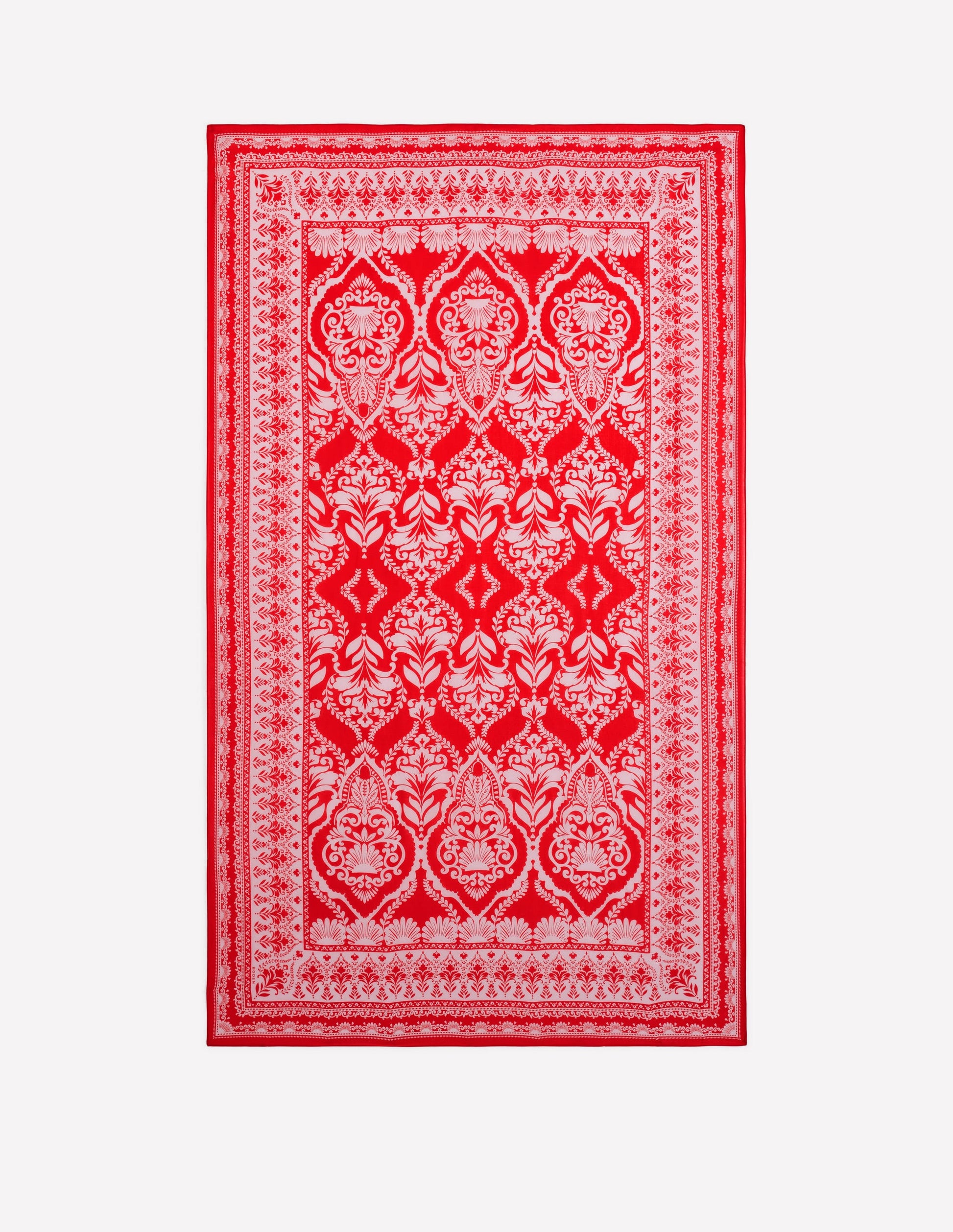 Printed Sarong Scarf-Poppy Red, Ornamental Garden-4