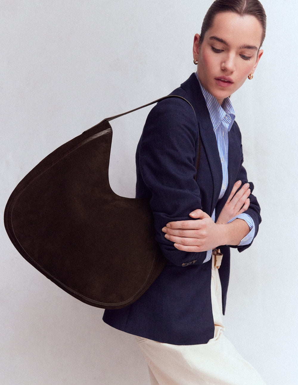 Suede Hobo Bag - Bitter Chocolate | Boden USA