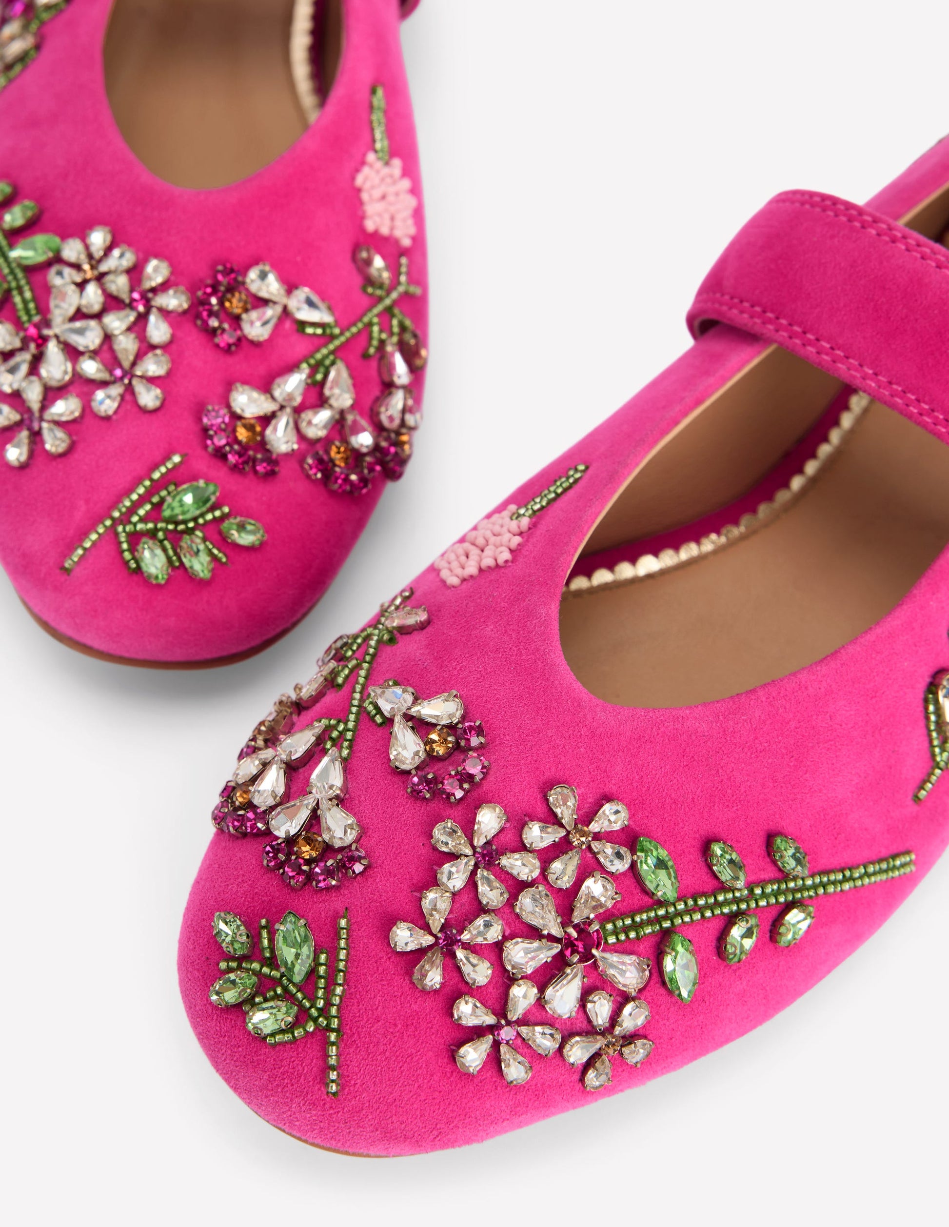 Kylie Flat Buckle Mary Janes-Embellished Pink-4