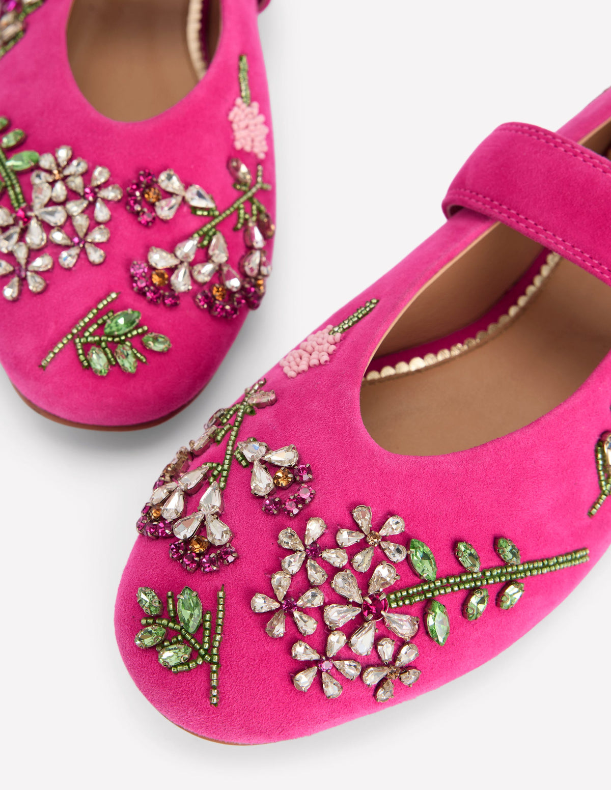 Kylie Flat Buckle Mary Janes-Embellished Pink - Image 4