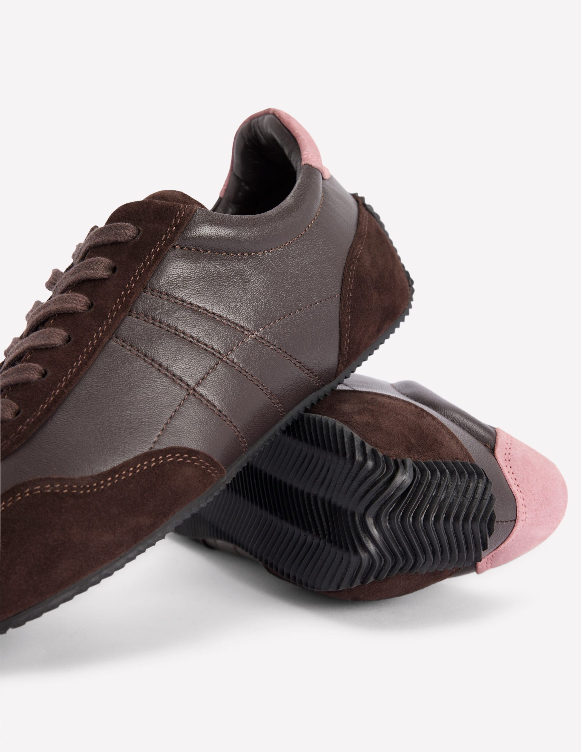 Delphine Slim Sole Trainers-Chocolate-4