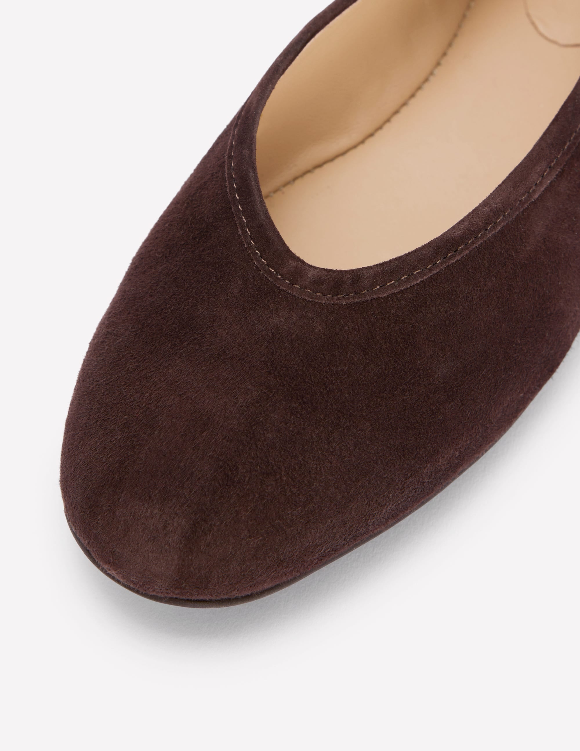 High Cut Ballet Flats-Bitter Chocolate | Boden USA