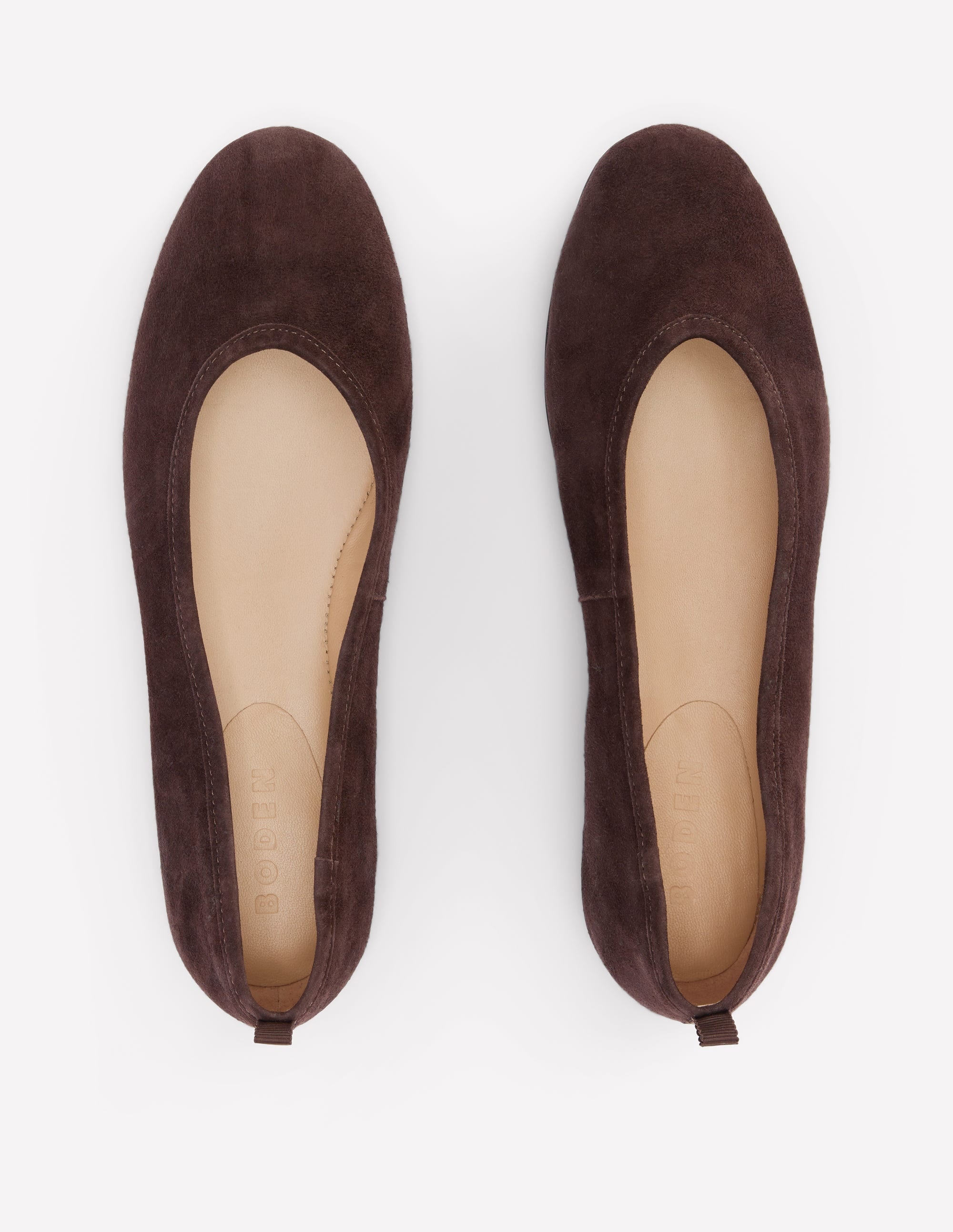 High Cut Ballet Flats-Bitter Chocolate | Boden USA
