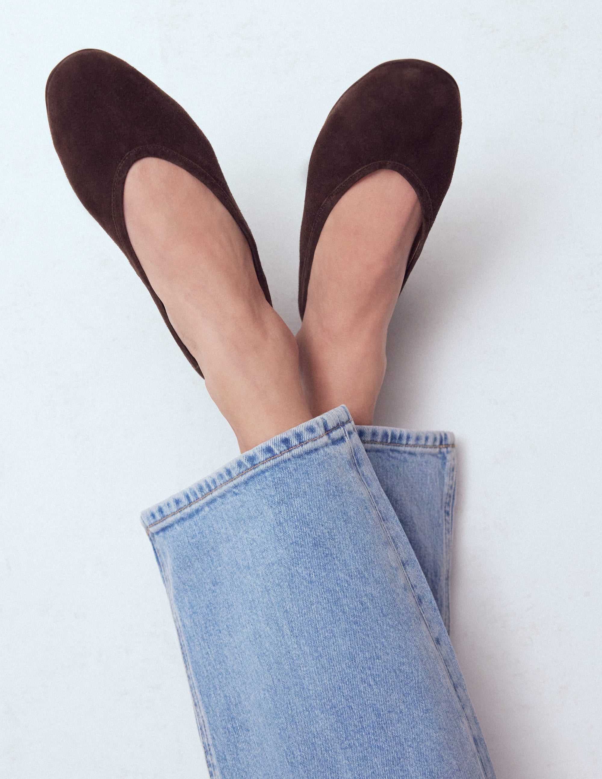 High Cut Ballet Flats - Bitter Chocolate | Boden USA