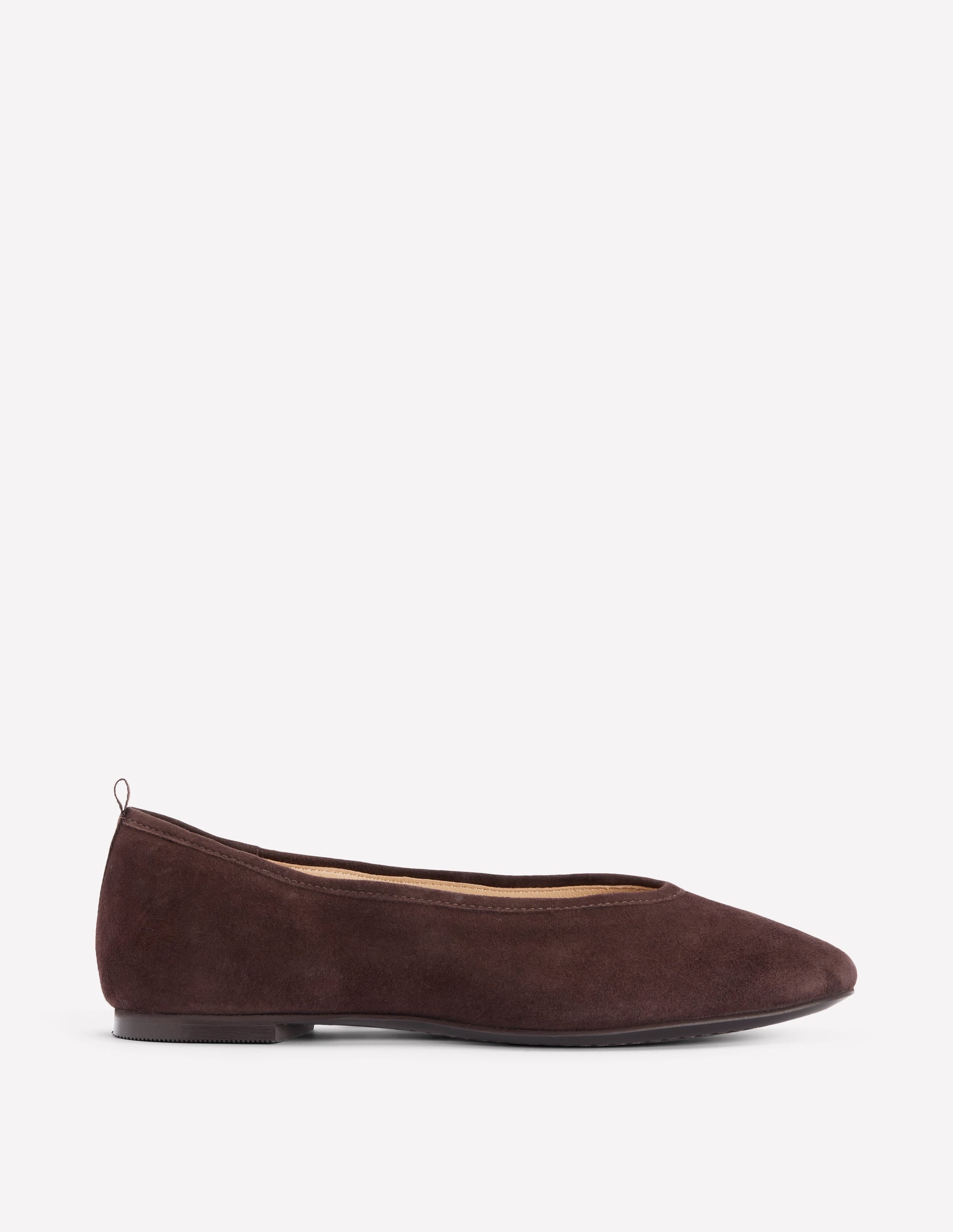 High Cut Ballet Flats-Bitter Chocolate - Image 1