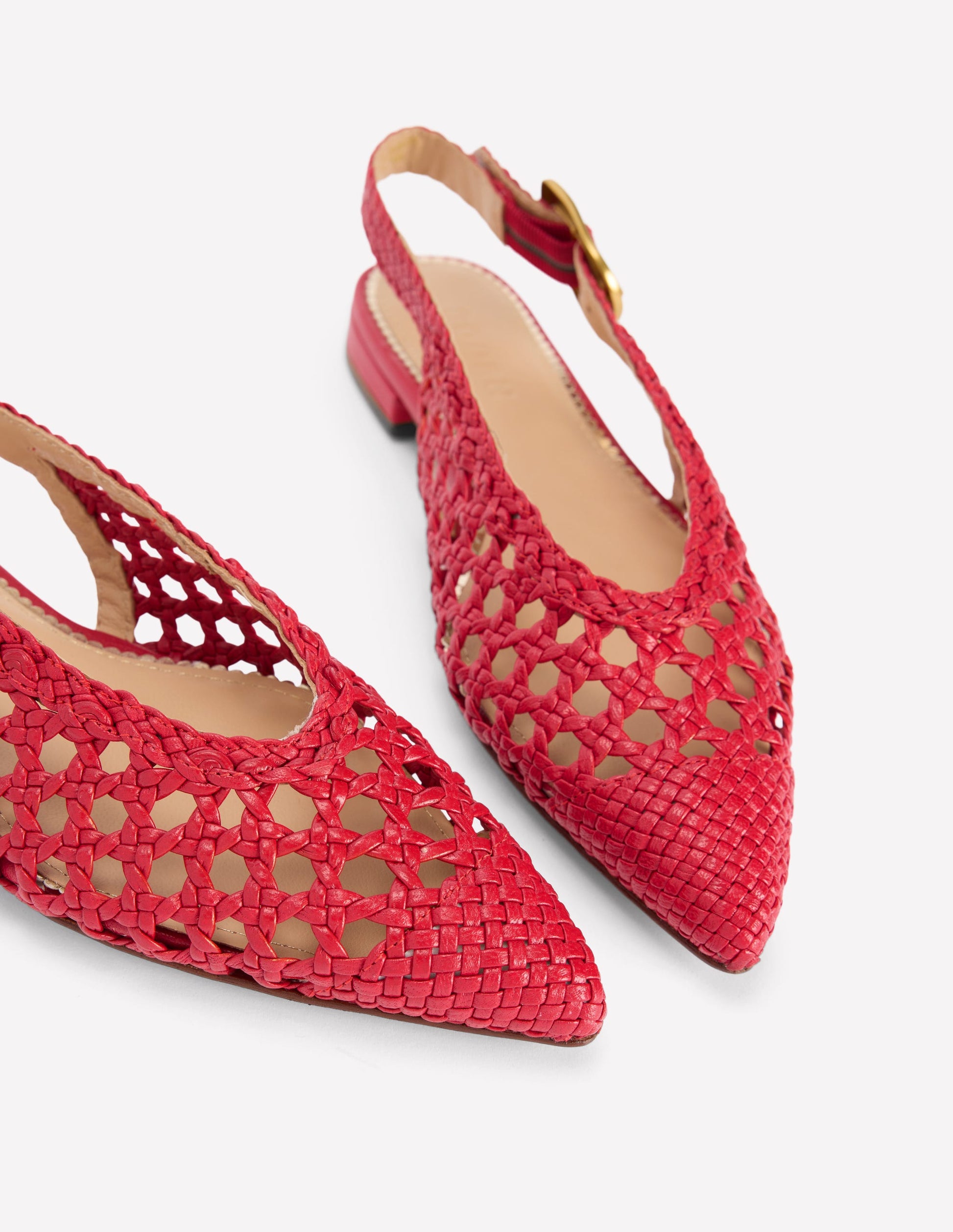 High Cut Flat Point-Red Weave-4