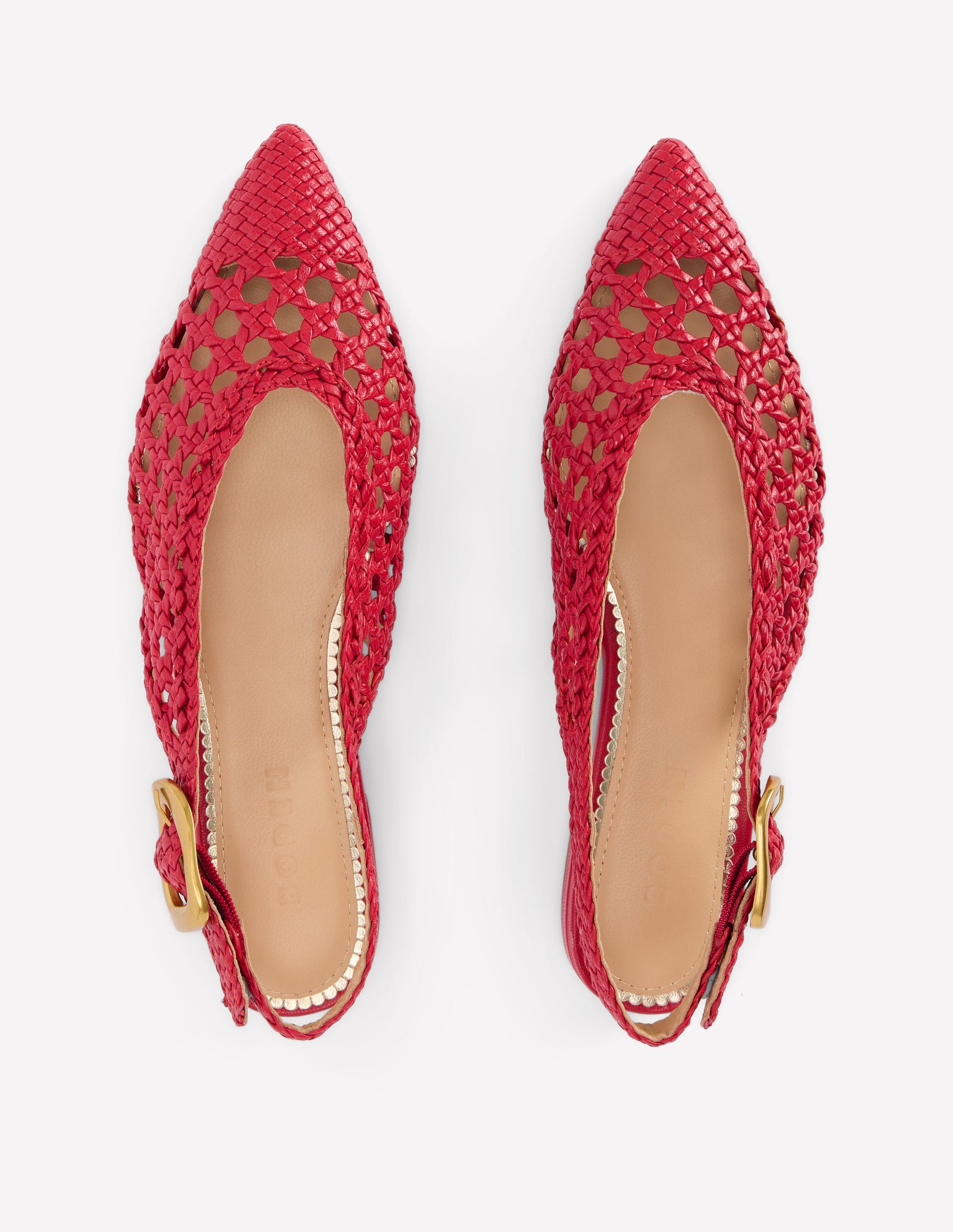 High Cut Flat Point-Red Weave-5