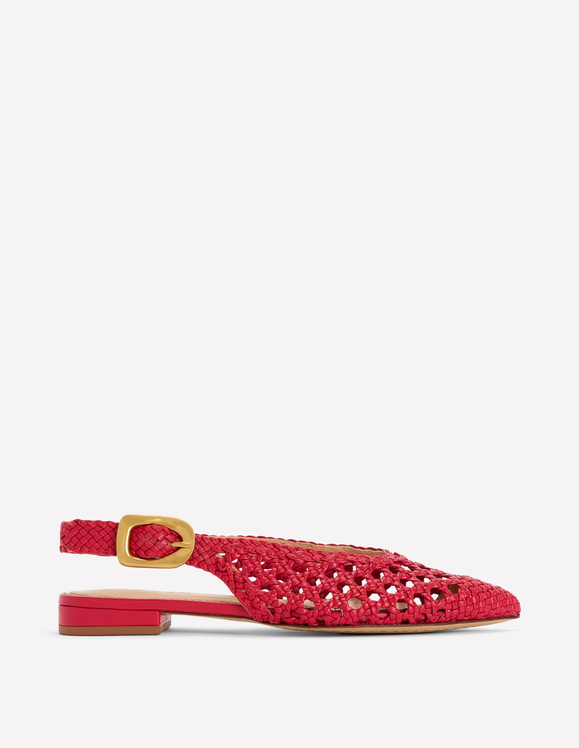High Cut Flat Point-Red Weave-1