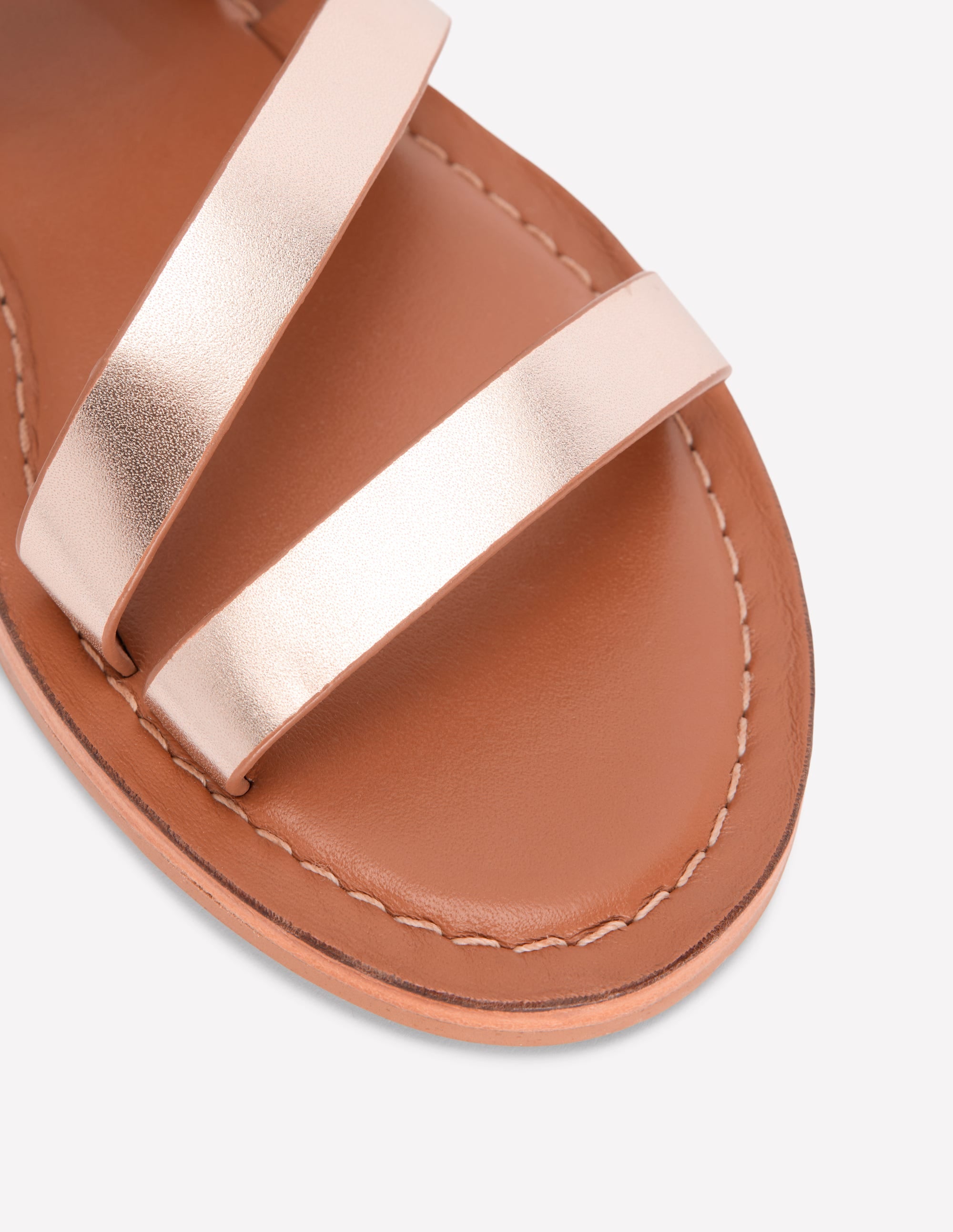 Asymmetric Sandal - Tan/Gold | Boden USA