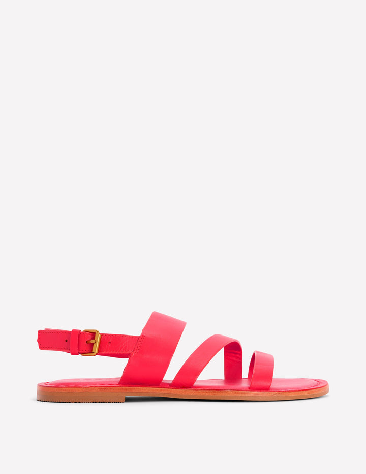 Asymmetric Sandal-Red