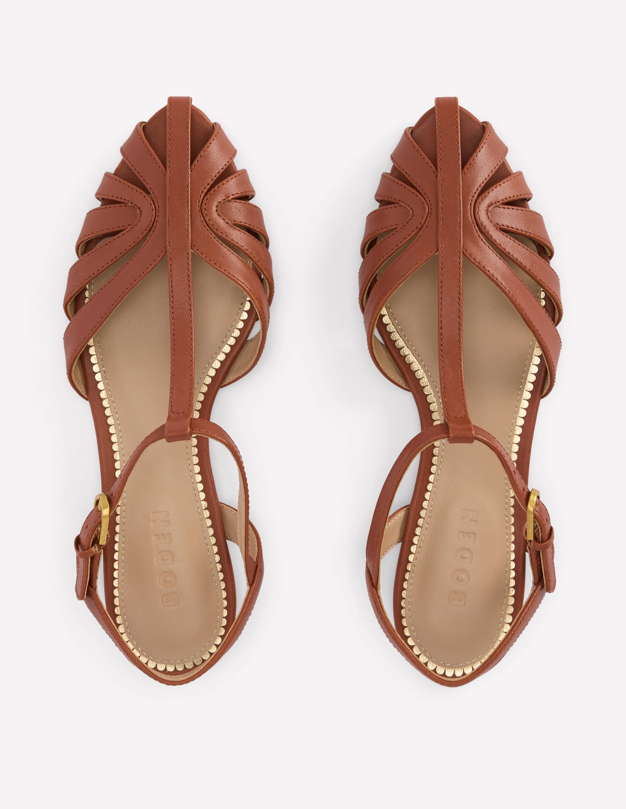 Caged Flat Sandal-Tan - Image 5