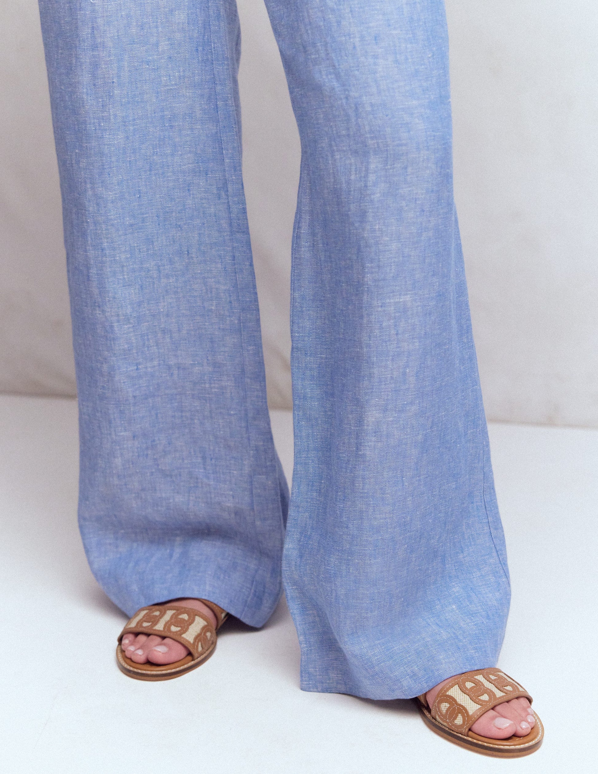 Interlocked Flat Sandal-Tan-2