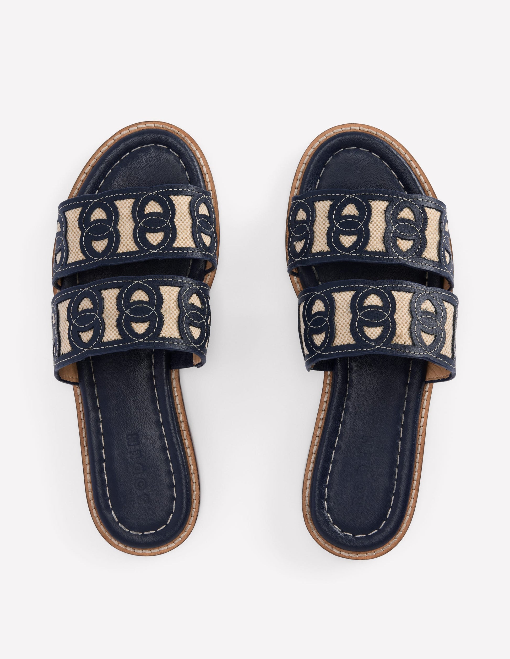 blue dress for baby girl Contessa Wedge Sandals In Suede And Patent Leather - Navy Blue main image 0
