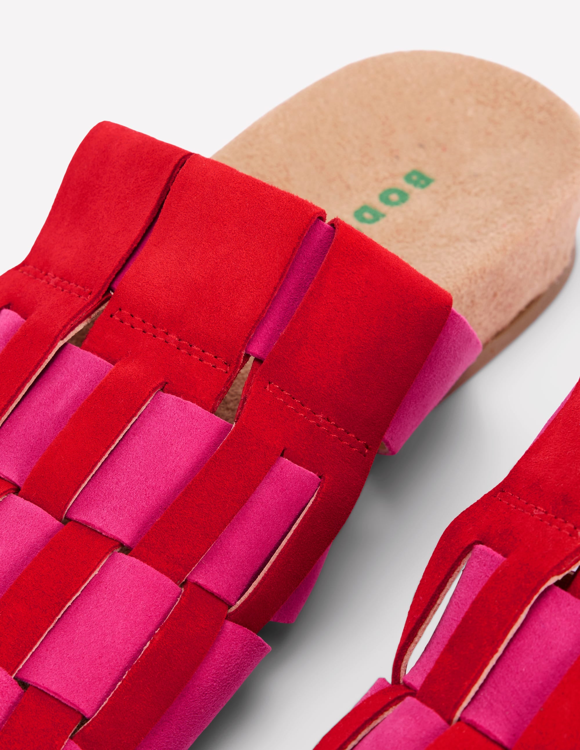 Loretta Multi Strap Clog-Pink/Red - Image 4