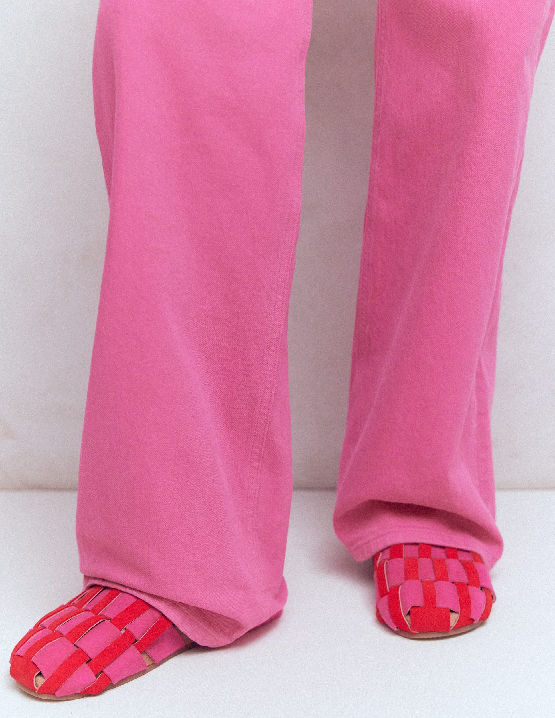 Loretta Multi Strap Clog-Pink/Red-2