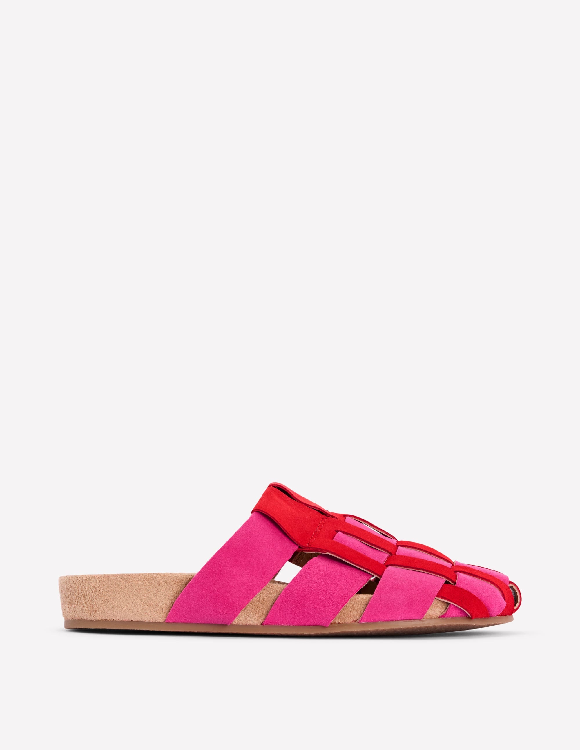 Loretta Multi Strap Clog-Pink/Red - Image 1