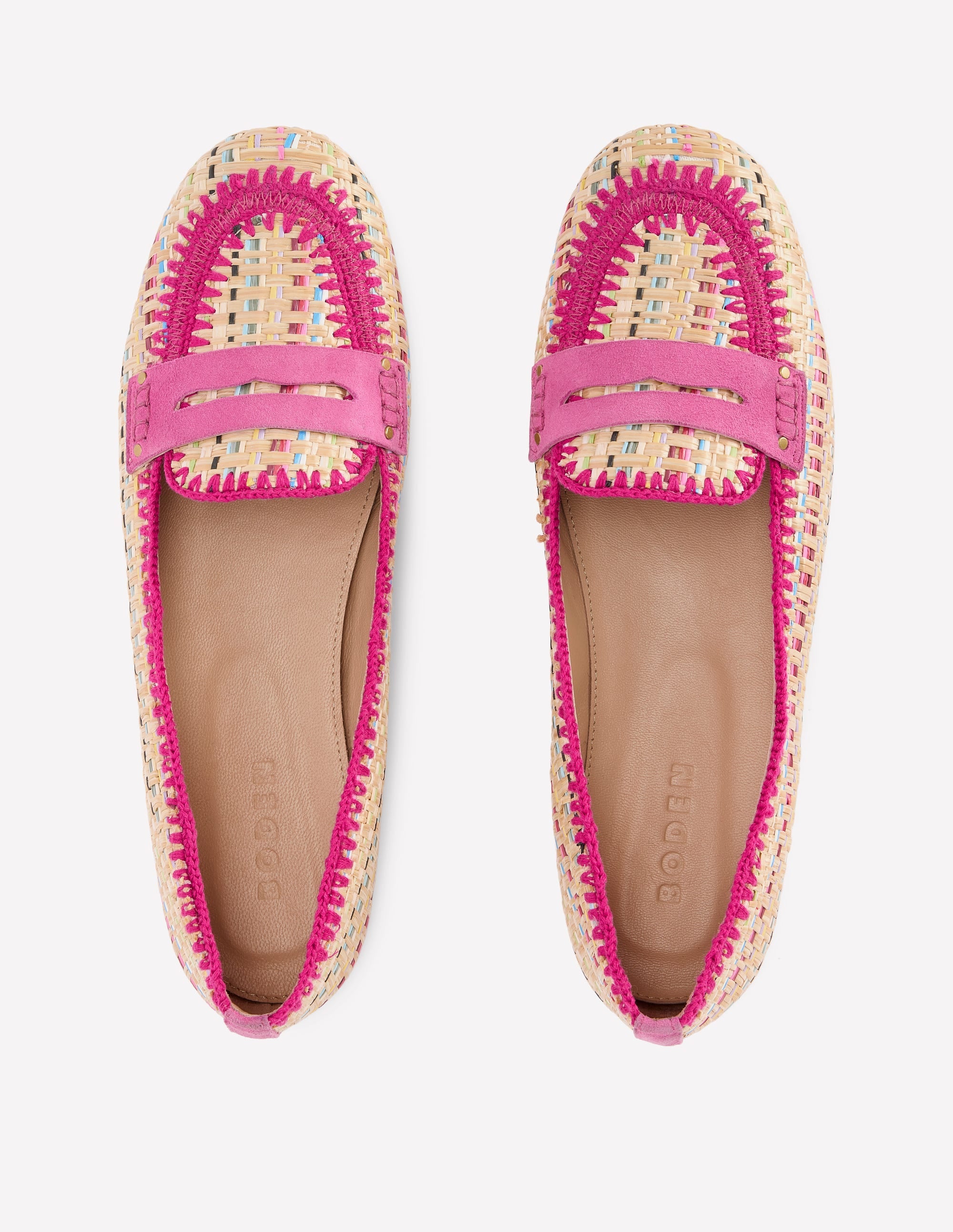 Classic Penny Loafers - Multi Raffia | Boden USA