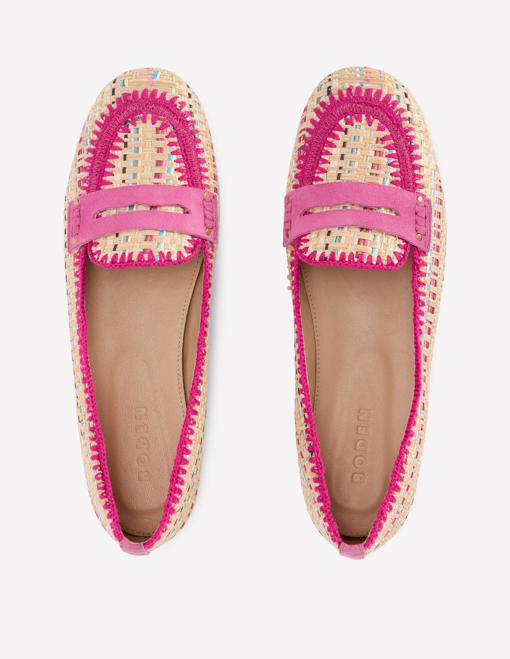 Classic Penny Loafers-Multi Raffia-5