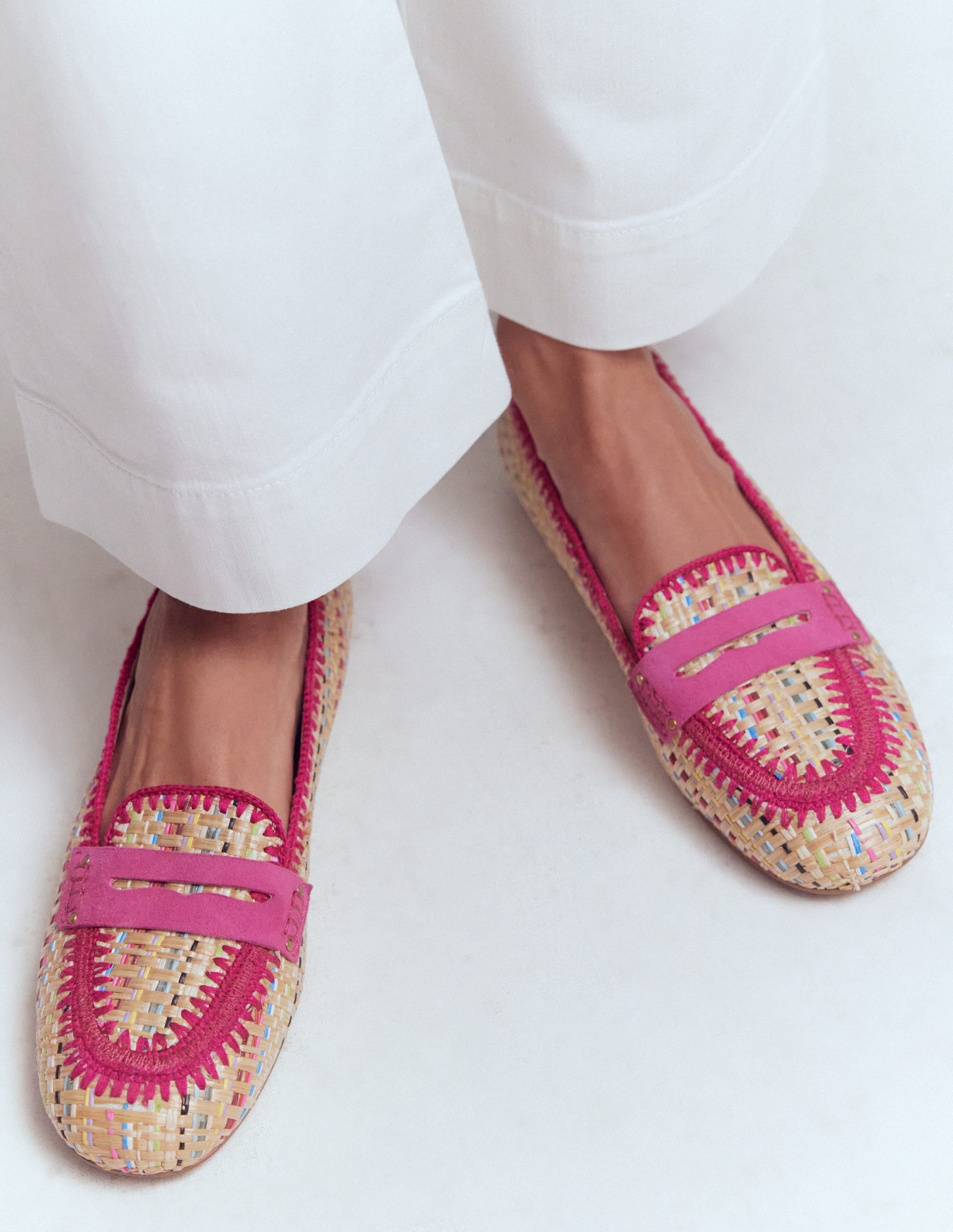 Classic Penny Loafers-Multi Raffia - Image 2