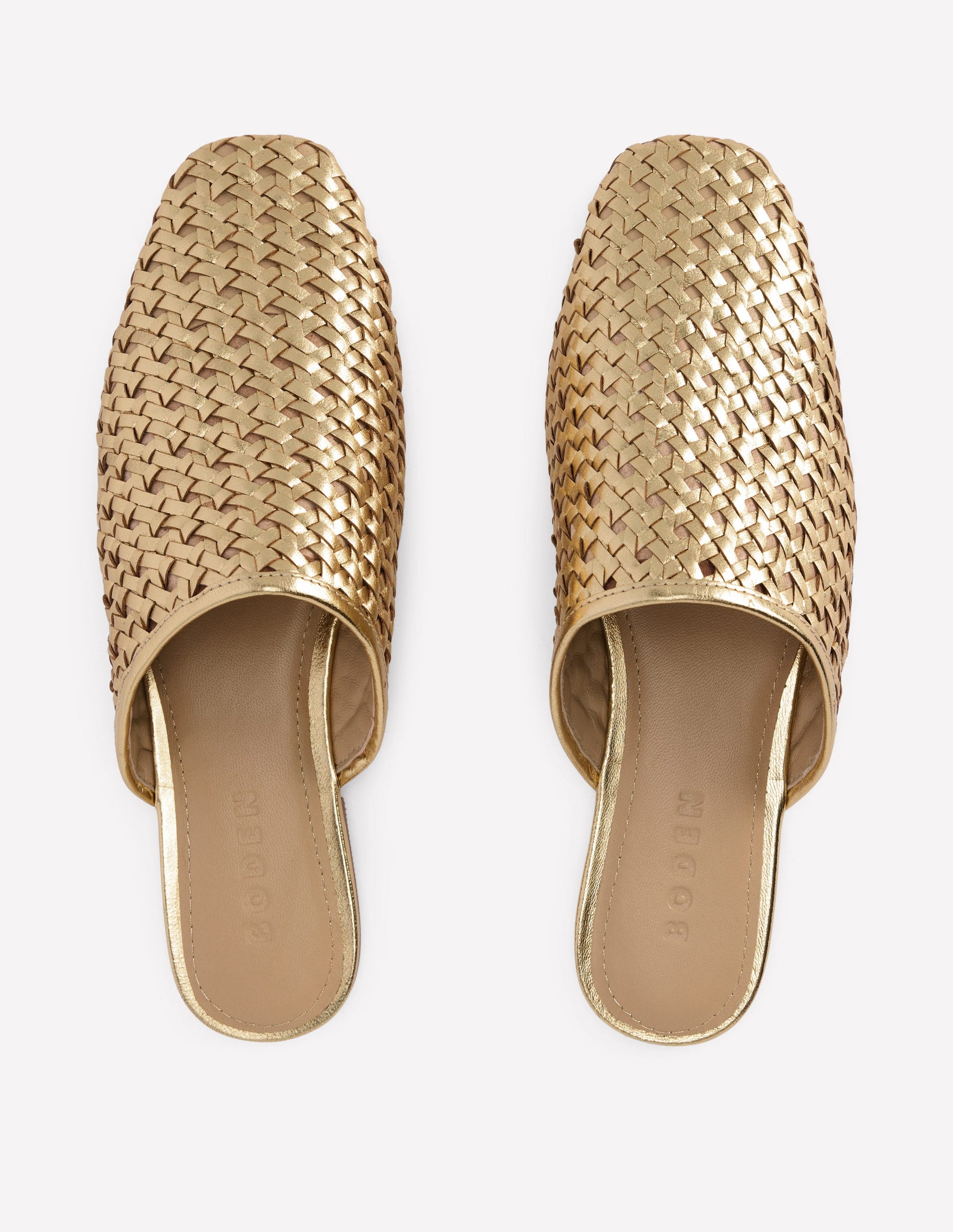 Mule Slipper Loafer-Gold Weave-5