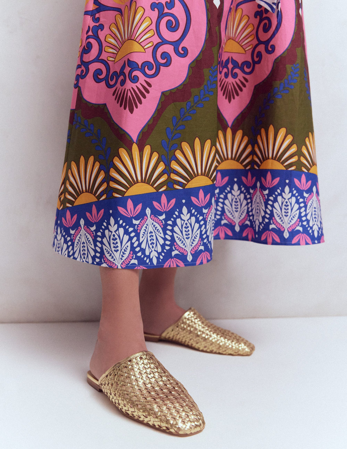 Mule Slipper Loafer-Gold Weave - Image 2