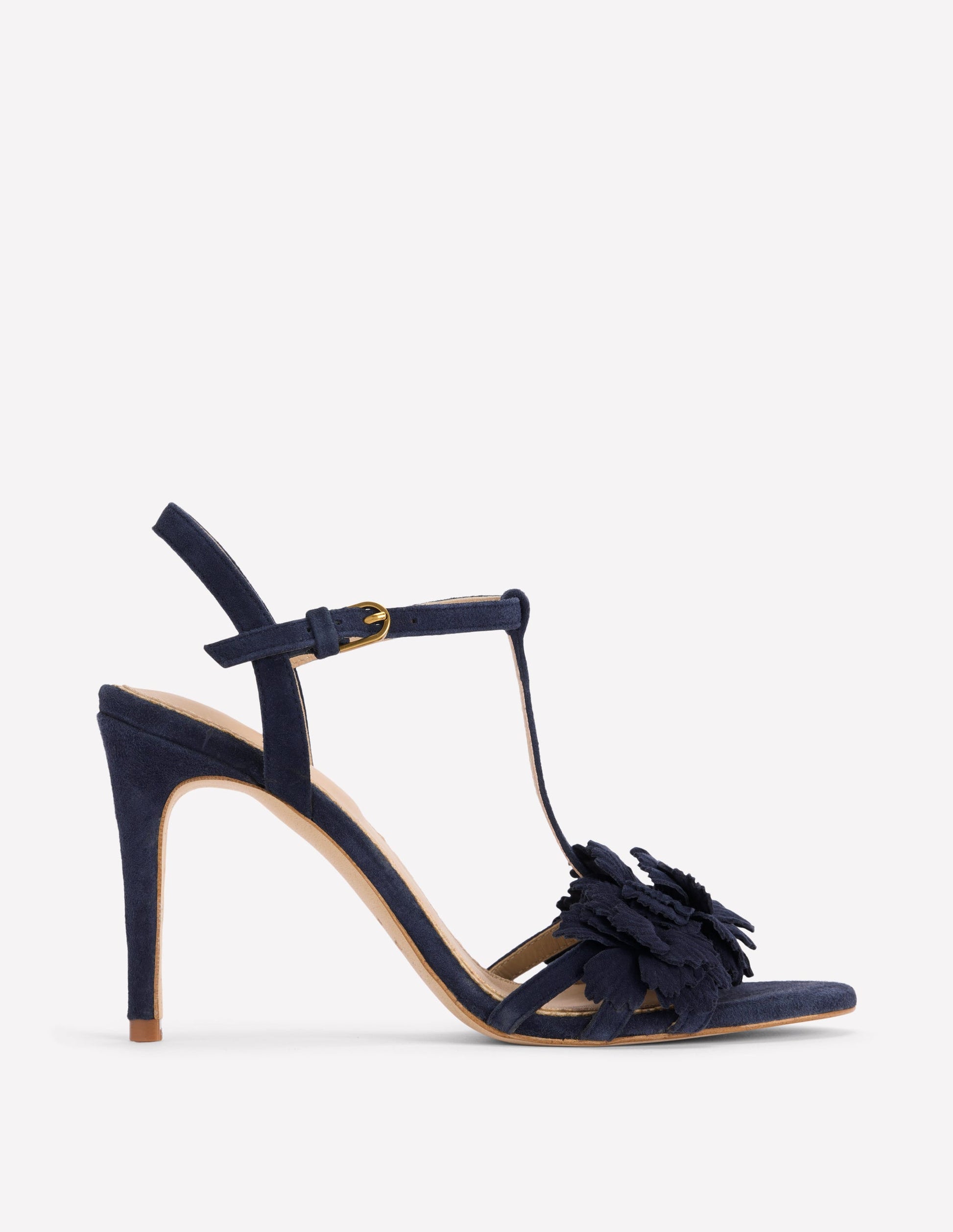 Flower Sandals-Navy-1