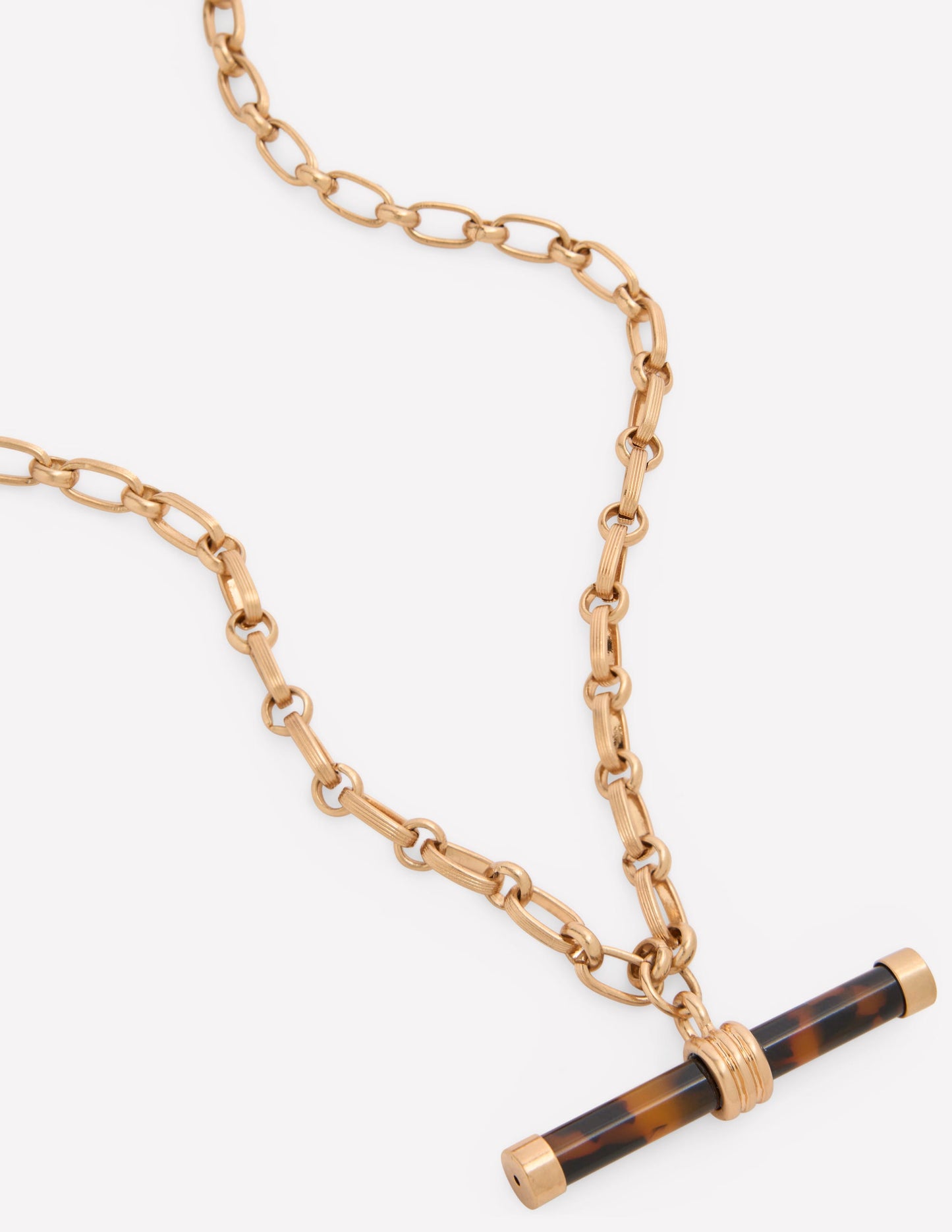 Resin Interest T-bar Necklace-Classic Tort