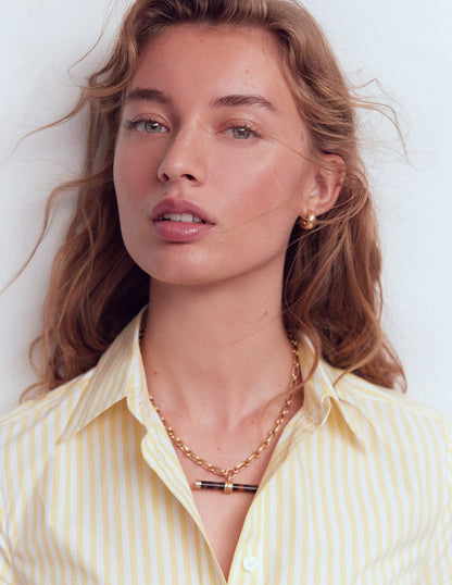 Resin Interest T-bar Necklace-Classic Tort-1