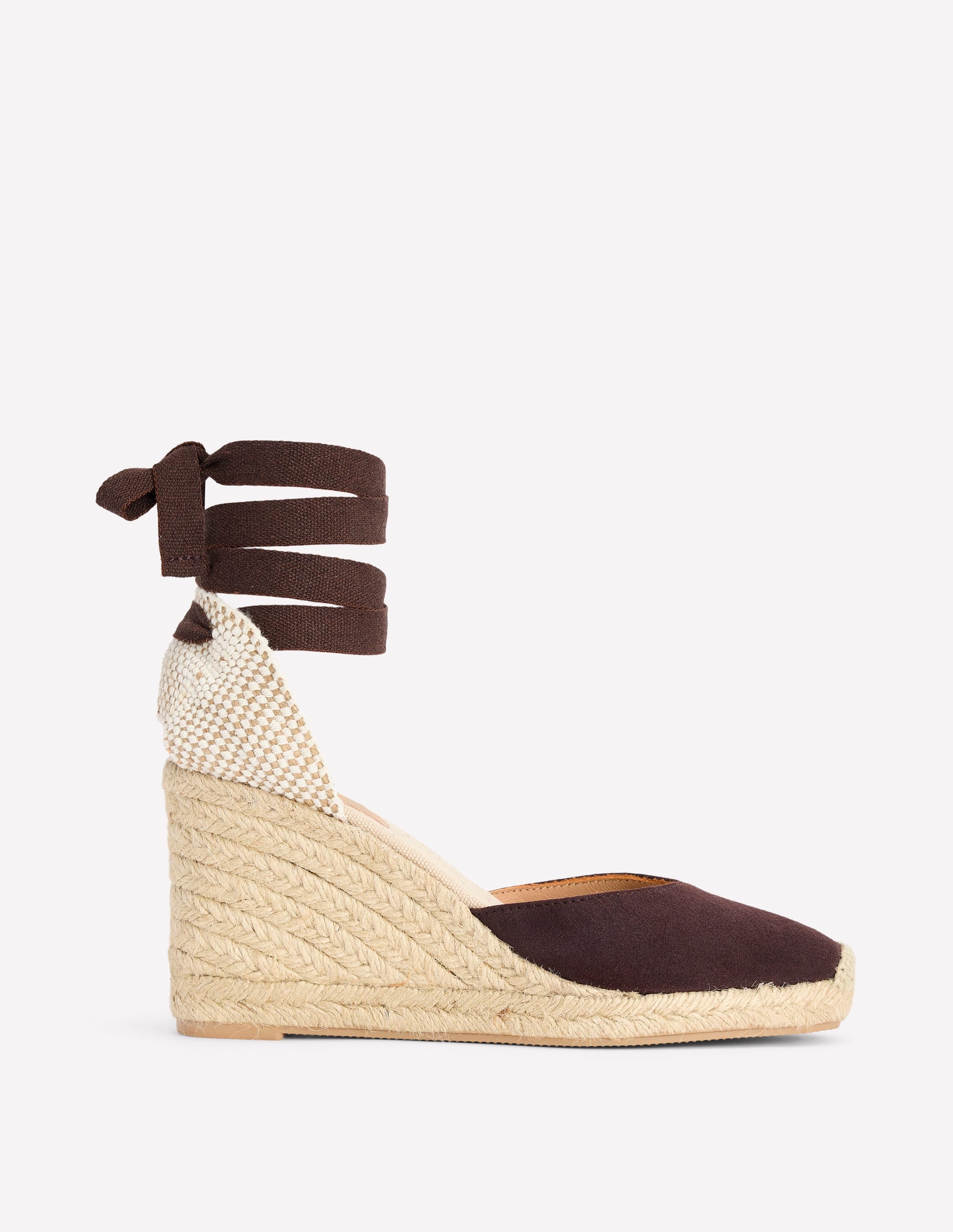 Cassie High Wedge Espadrilles-Bitter Chocolate - Image 1