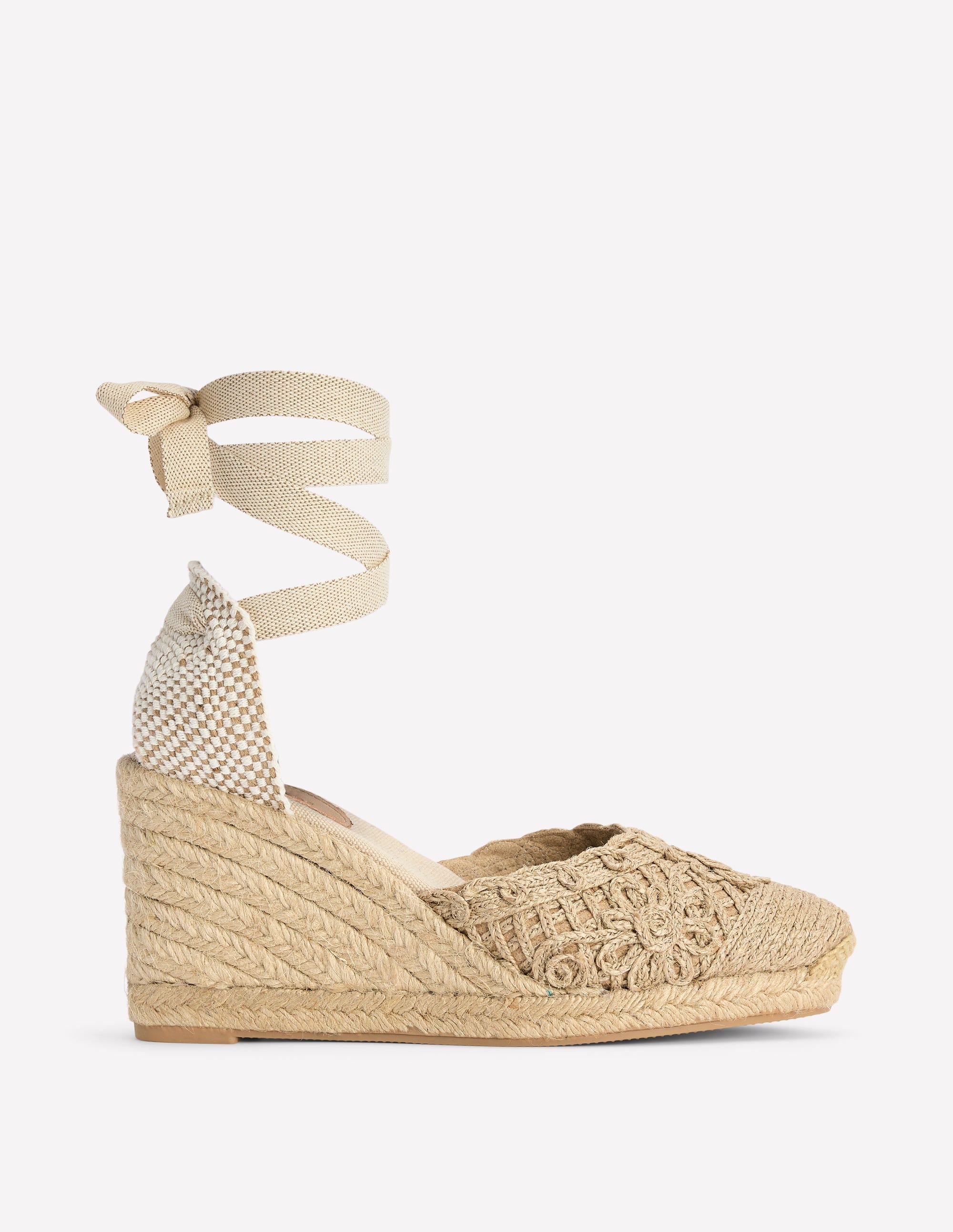 Cassie High Wedge Espadrilles-Natural - Image 1