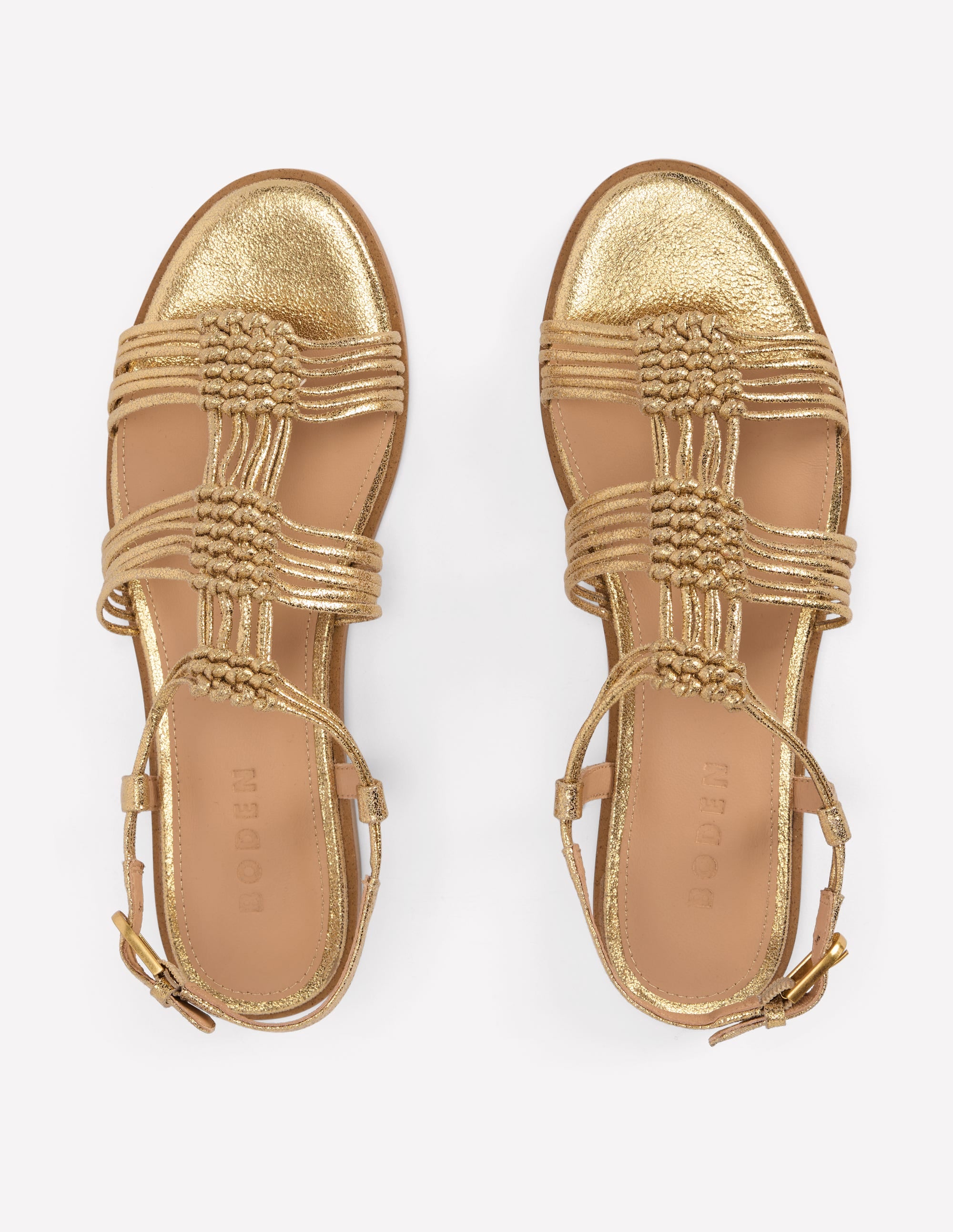 Multi Strap Knot Sandal - Gold | Boden USA