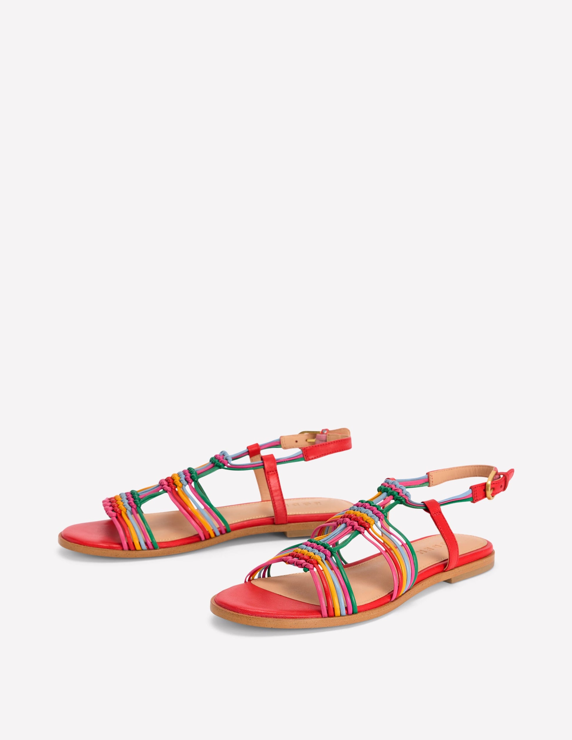 Multi Strap Knot Sandal-Multi-3