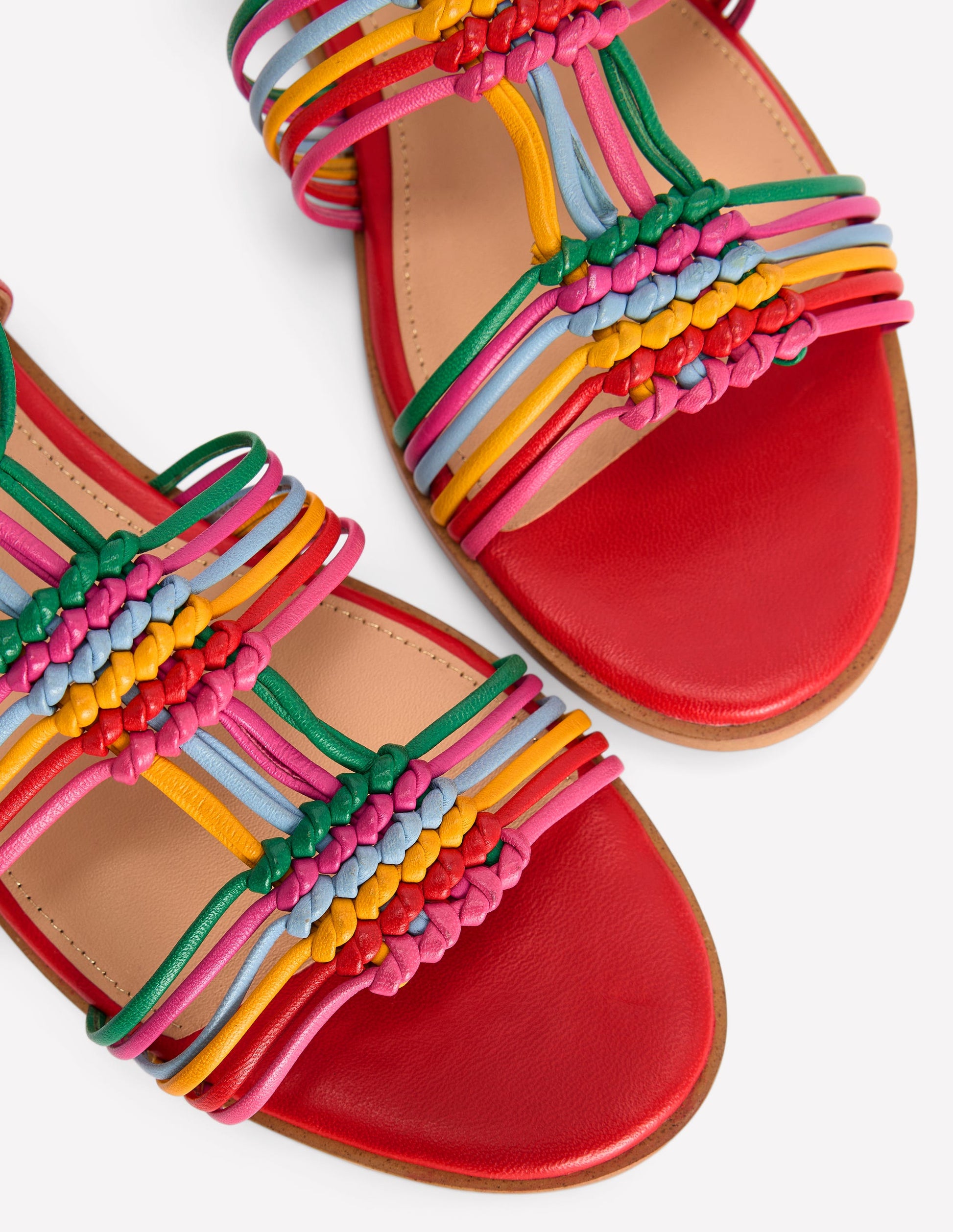 Multi Strap Knot Sandal-Multi-4