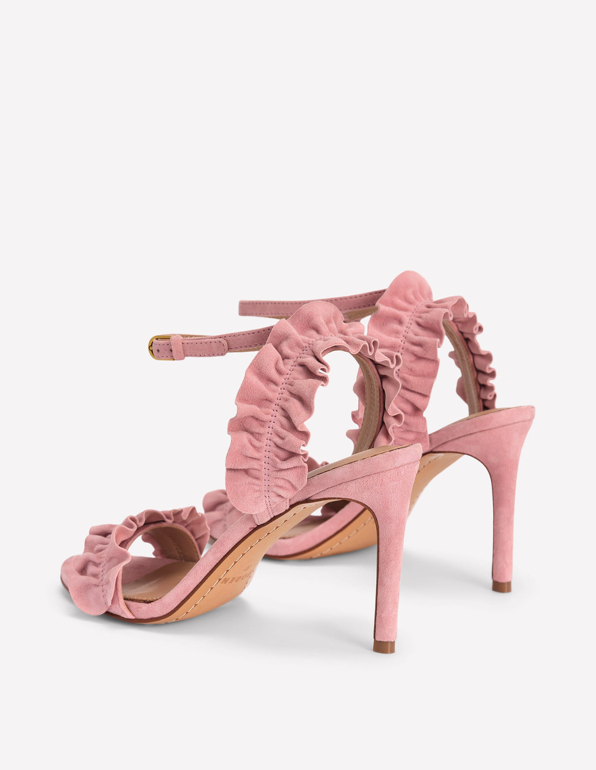 Pleat Detail Heeled Sandals-Almond Pink - Image 6