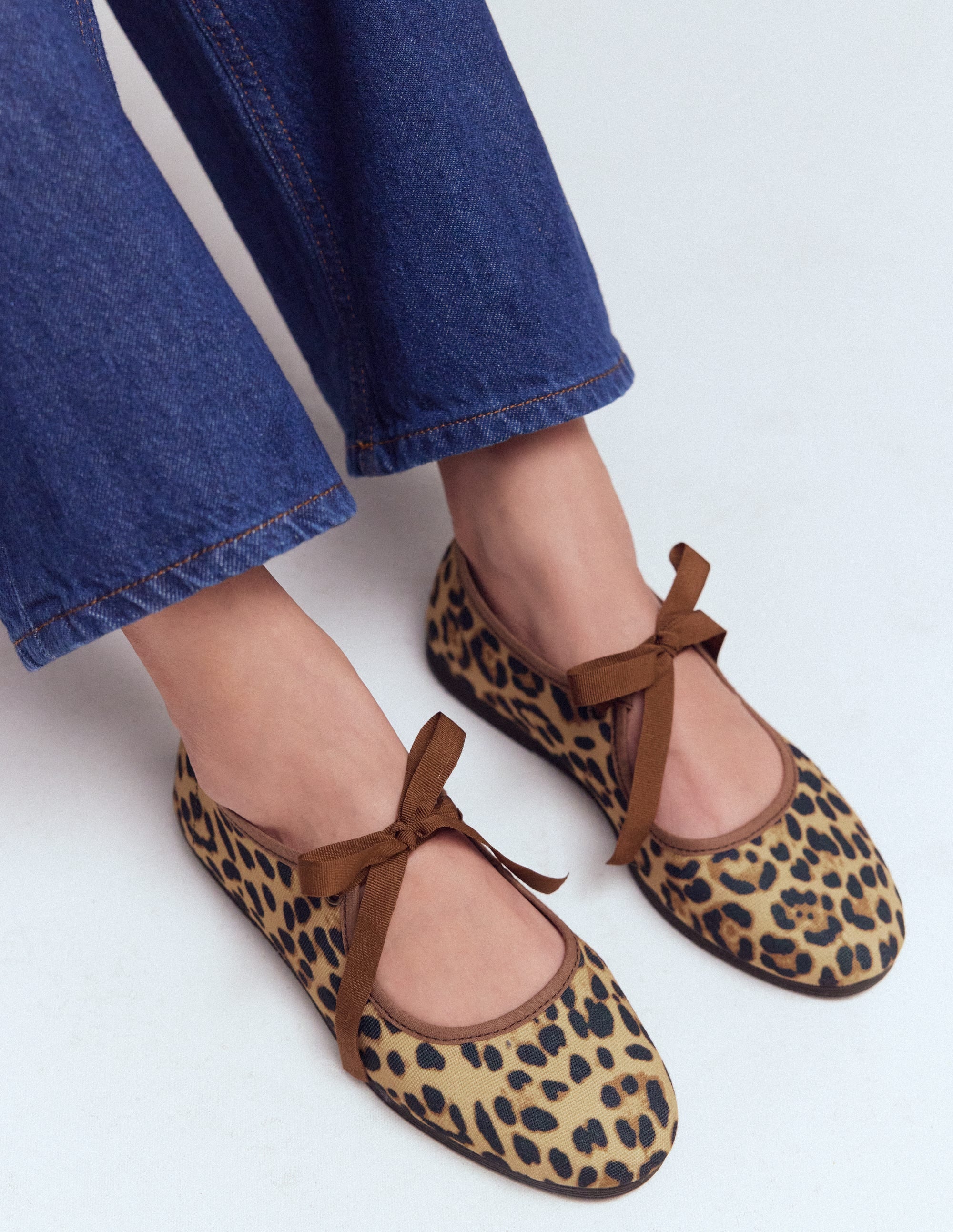 Flexi Tie Mary Janes-Leopard - Image 2