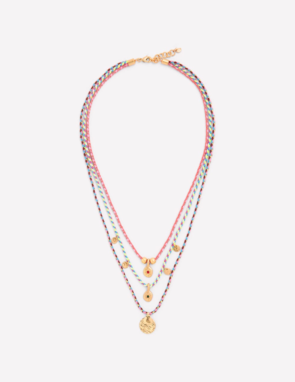Three Layer Necklace-Multi-1