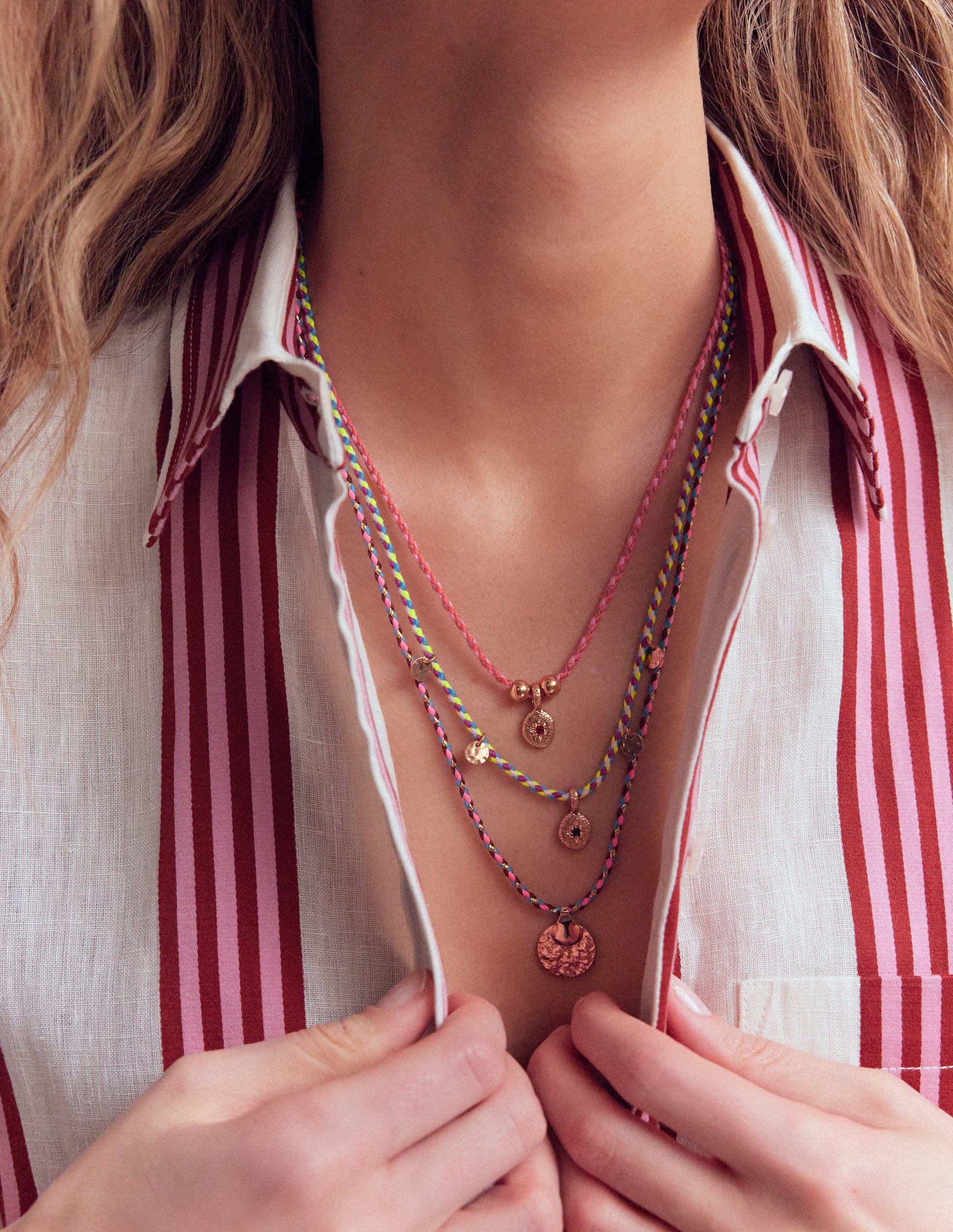 Three Layer Necklace-Multi-3