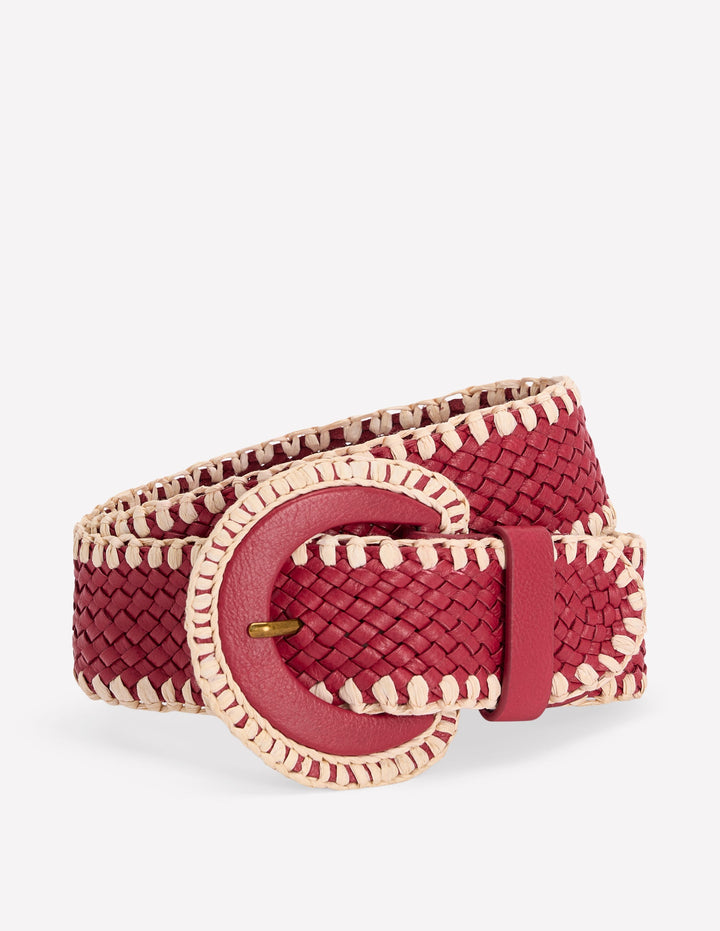 Woven Stitch Belt-Winter Blush