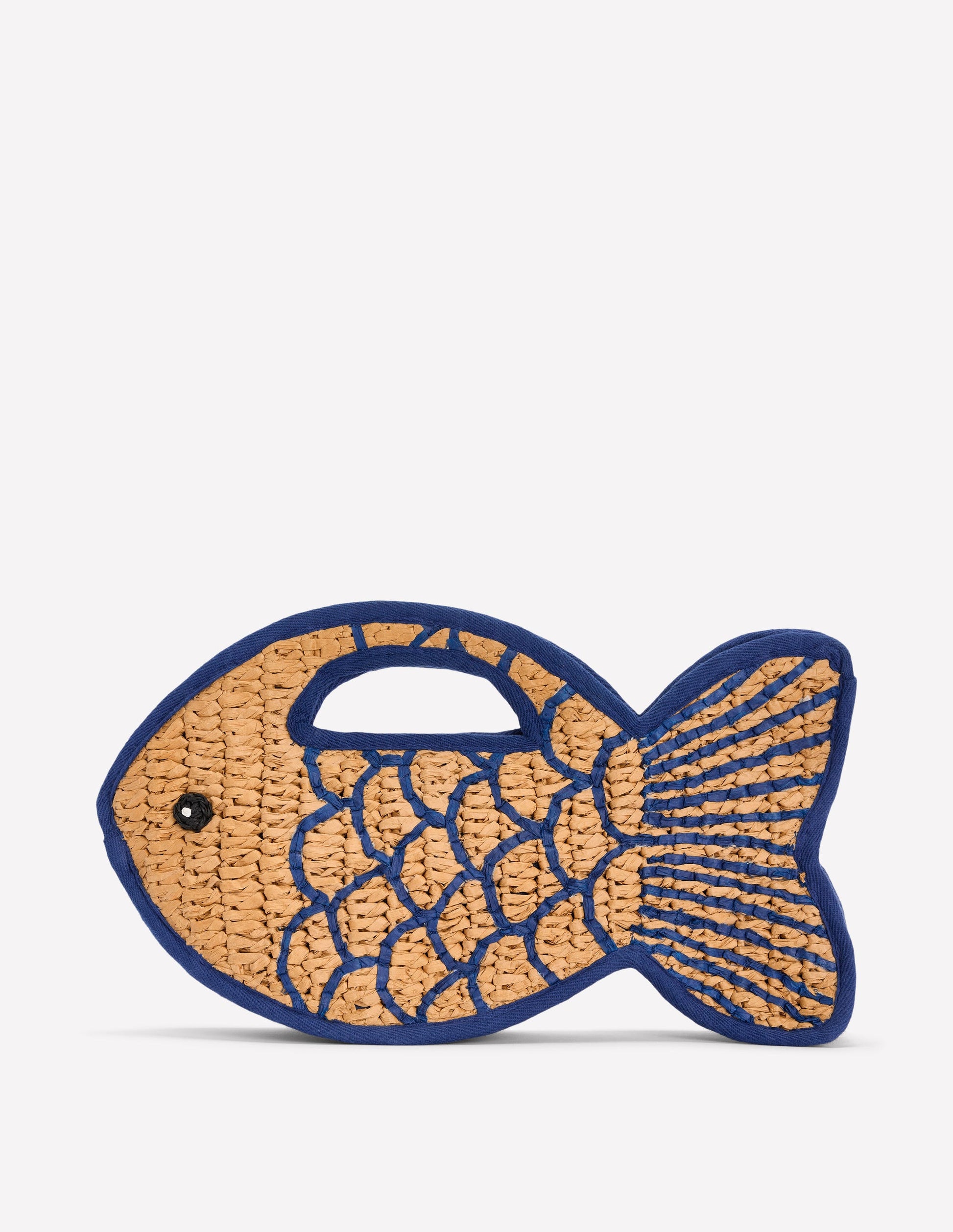 Novelty Fish Clutch-Natural/Bright Blue-1