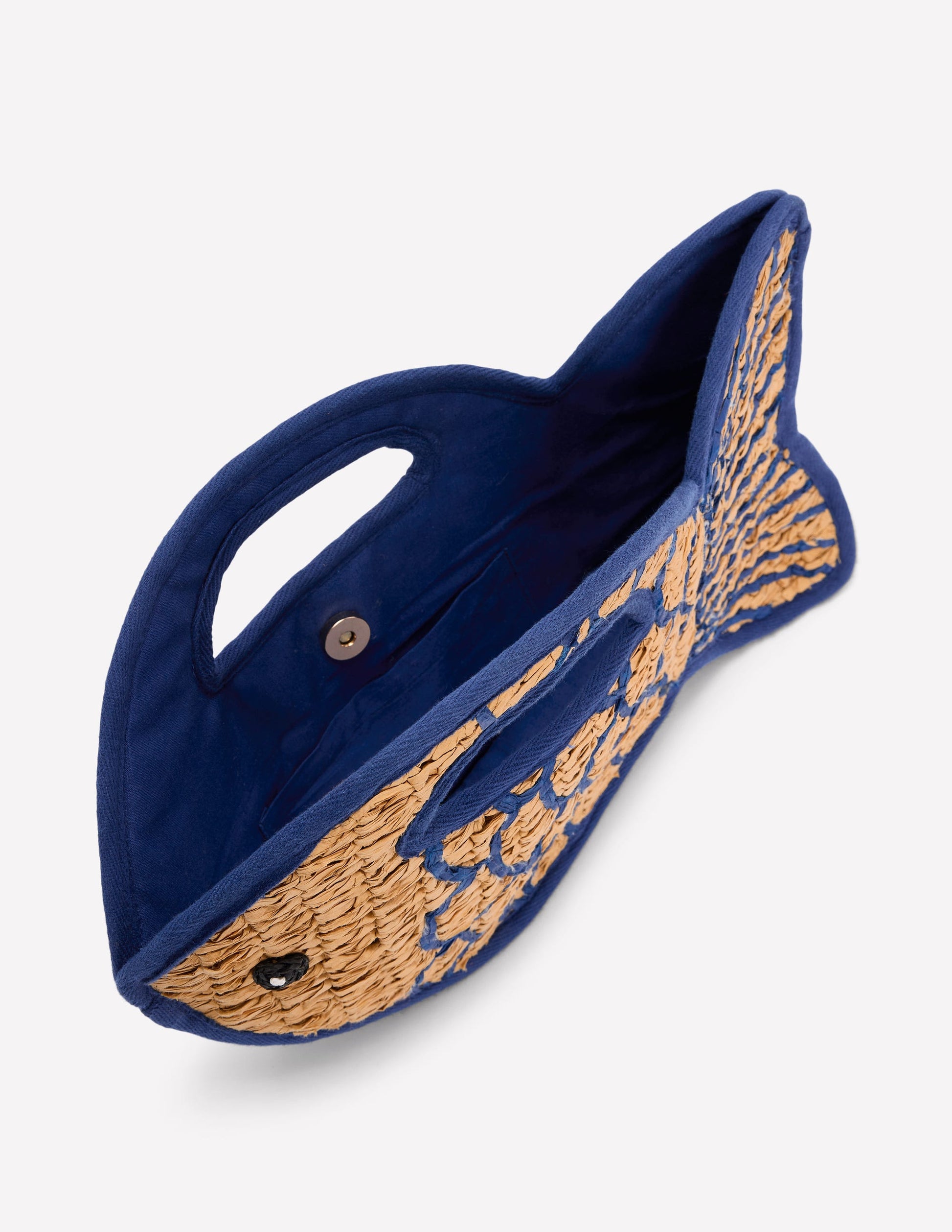 Novelty Fish Clutch-Natural/Bright Blue-5